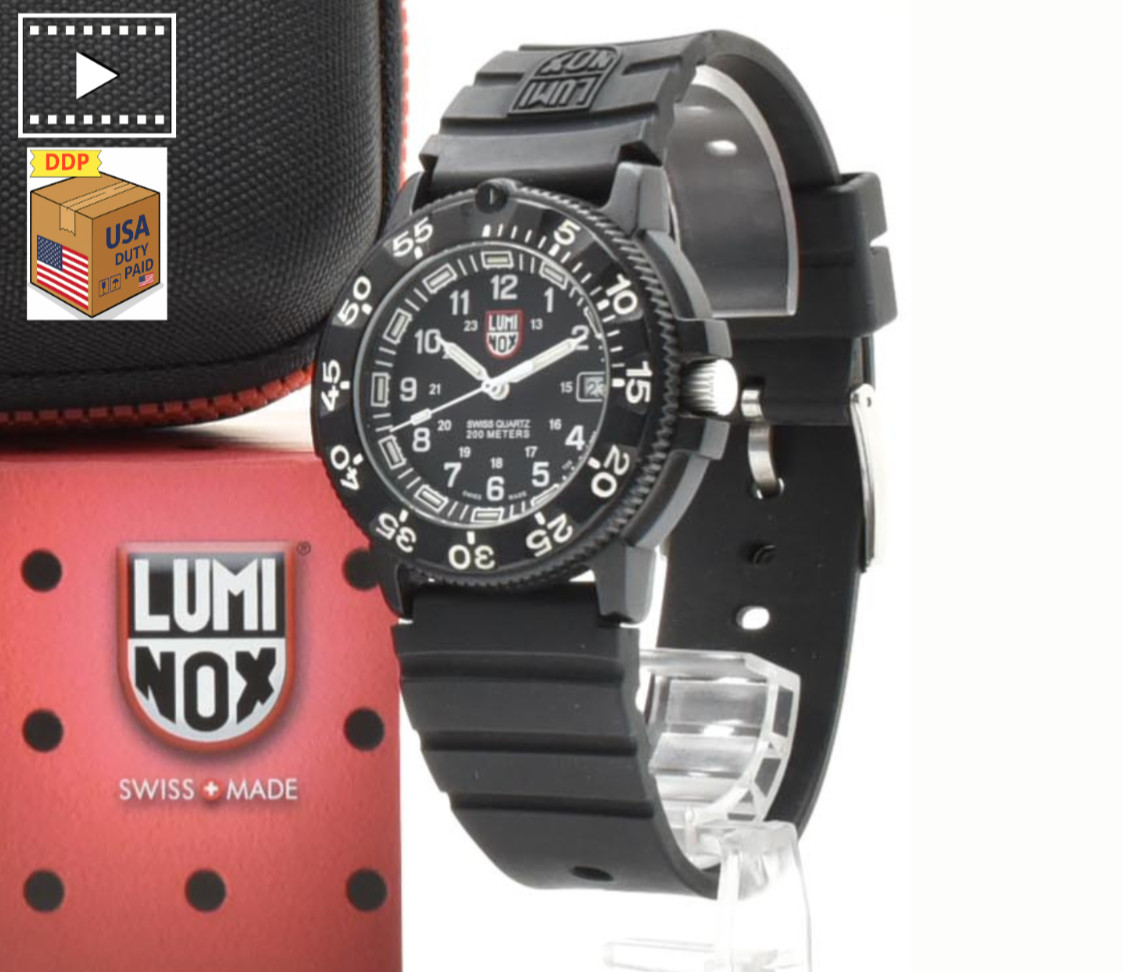 [NEAR MINT w/Box] LUMINOX 3000/3900 V3 Navy Seal Black Men’s Quartz Watch JAPAN