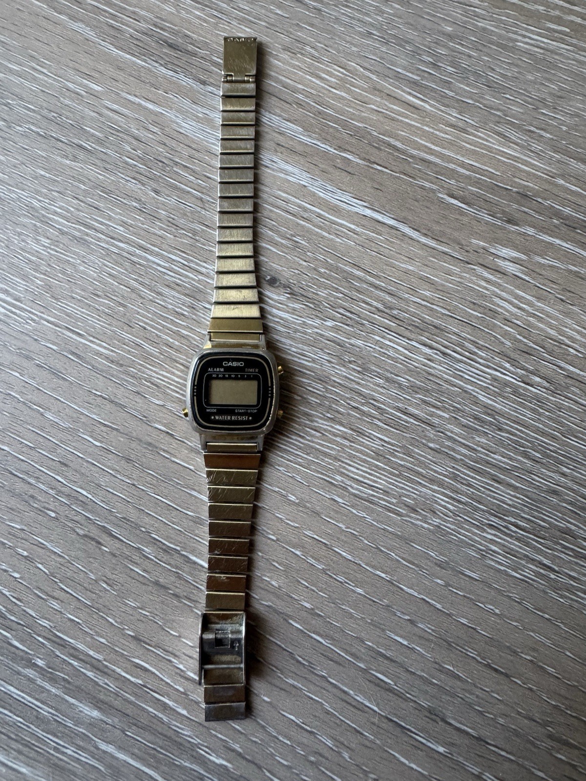 Casio LA670W Women’s Digital Quartz Square Watch Alarm Timer Gold Tone