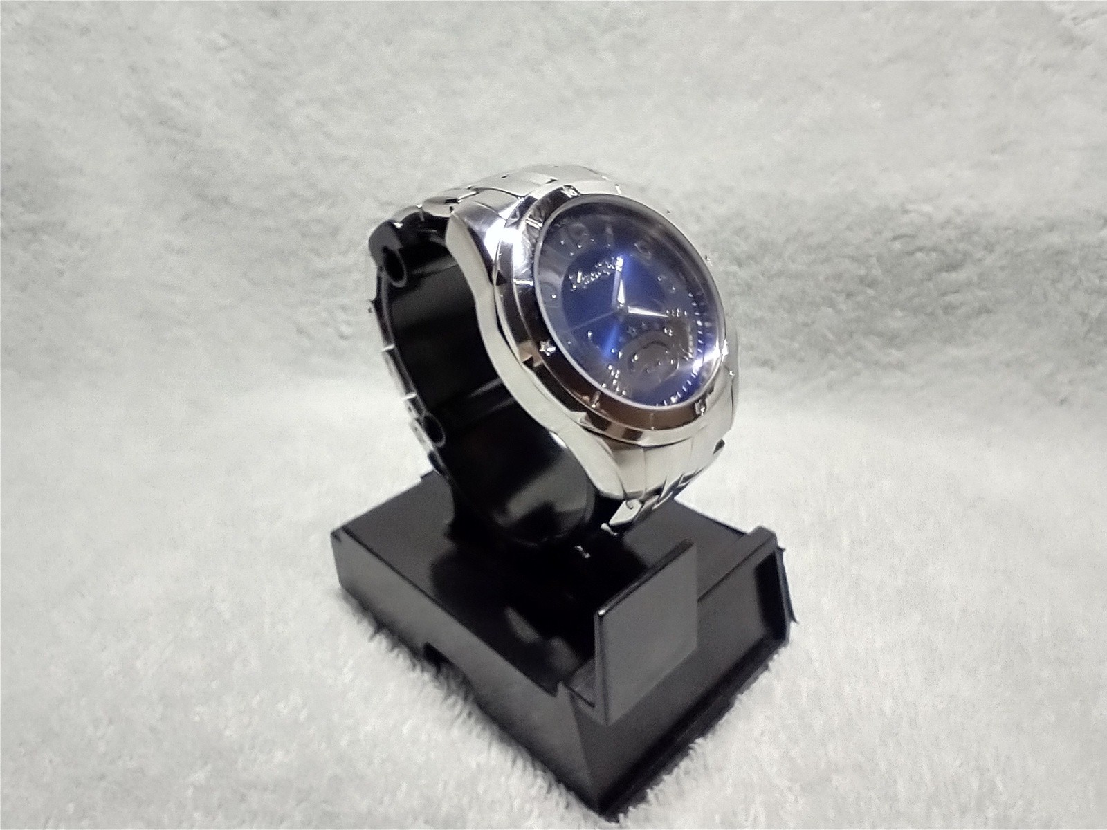 MARC ECHO “SUPREME” COLLECTION VERY RARE BLUE DIAL MEN’S ALL S/S BRACELET WATCH