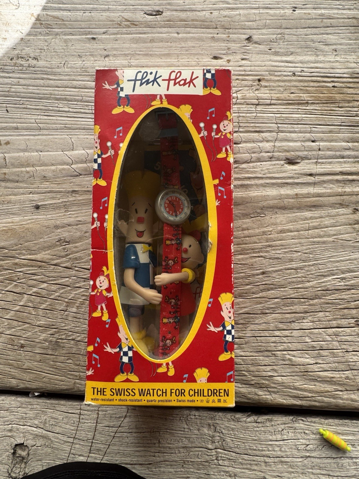 Vintage Swatch Flik Flak Swiss Made Watch With Display Stand Rare DEAD BATTERY