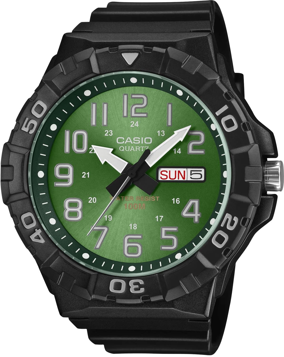 CASIO Big Face Quartz Watch MRW-210H-3BV Green STANDARD