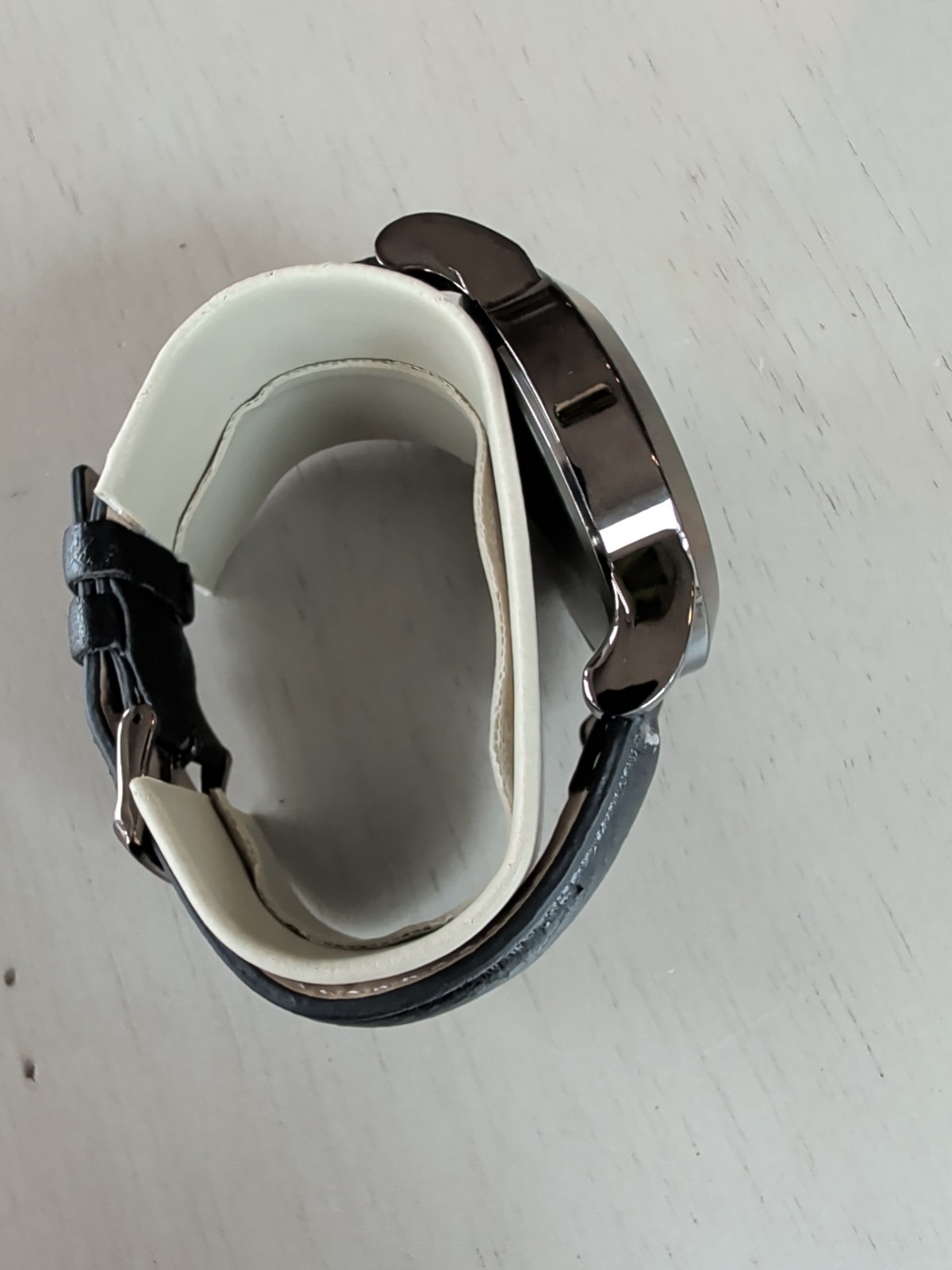 Mans Folio Large Face Analog Quartz Wristwatch NIB