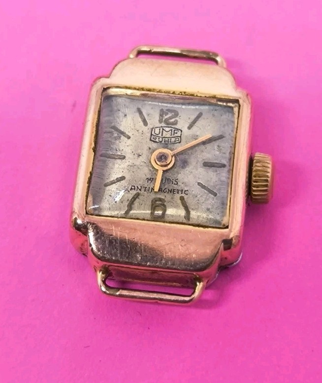 Vintage Wrist Watches UMF RUHLA Germany 20 microns Boden Edelstahl