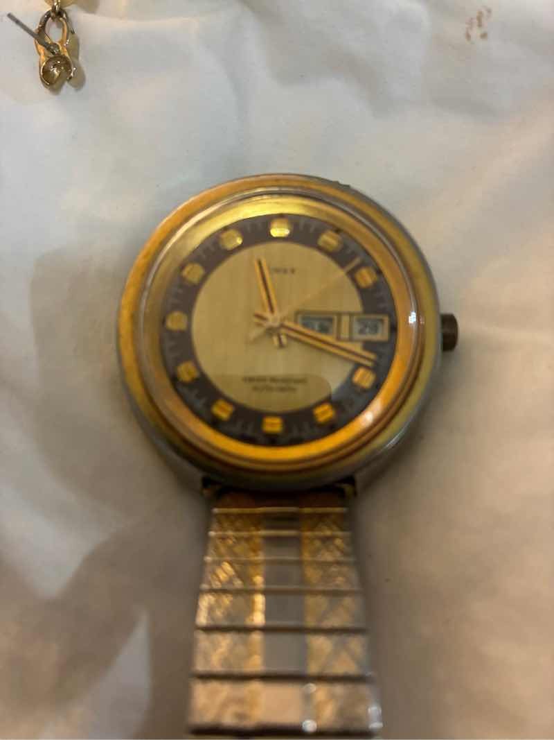 Timex Viscount Automatic Mens Watch 1970s Self Winding Day Date