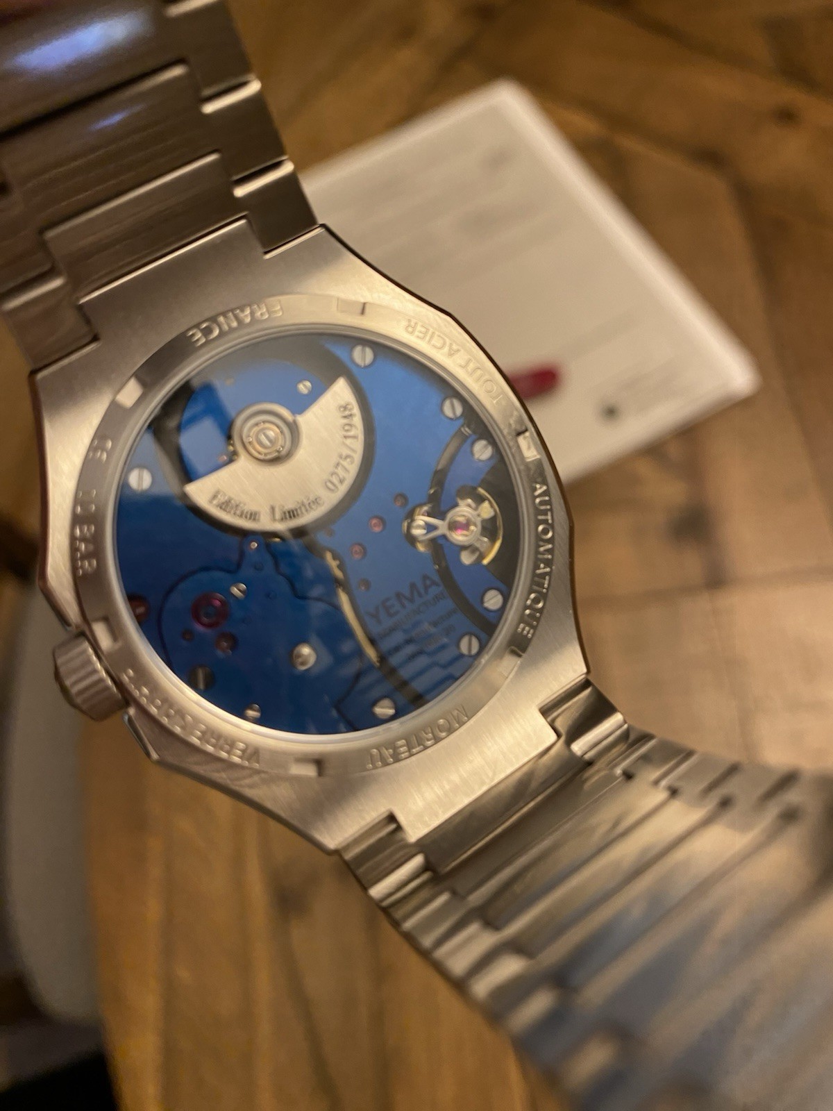 YEMA Wristmaster Micro-Rotor | Limited Edition | Ultra-Thin Integrated Bracelet