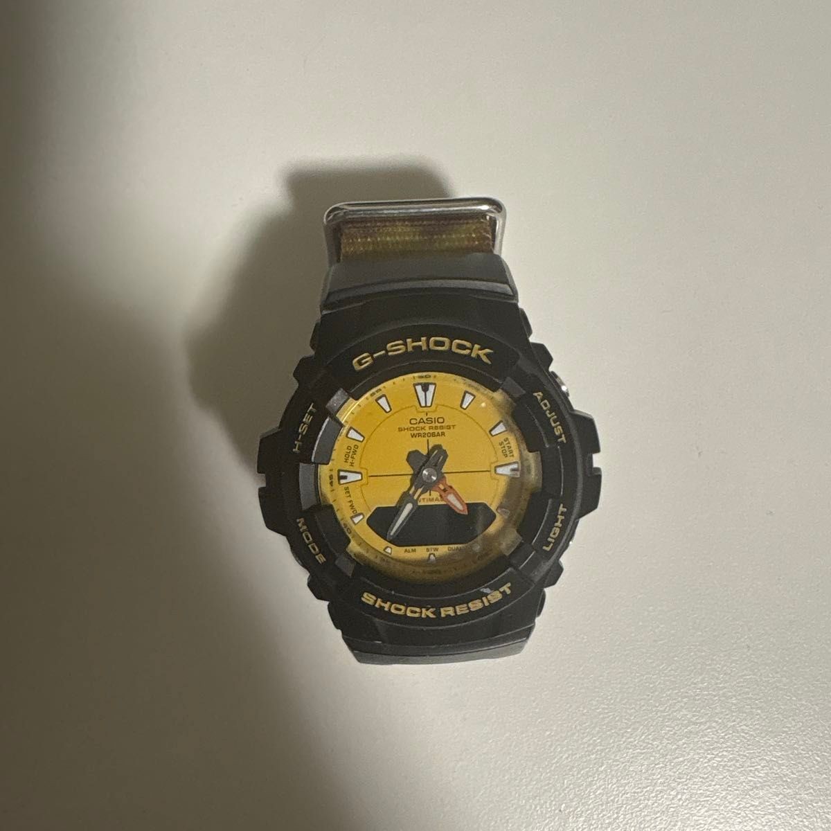 CASIO G SHOCK SHOCK RESIST WR20BAR Watch Yellow