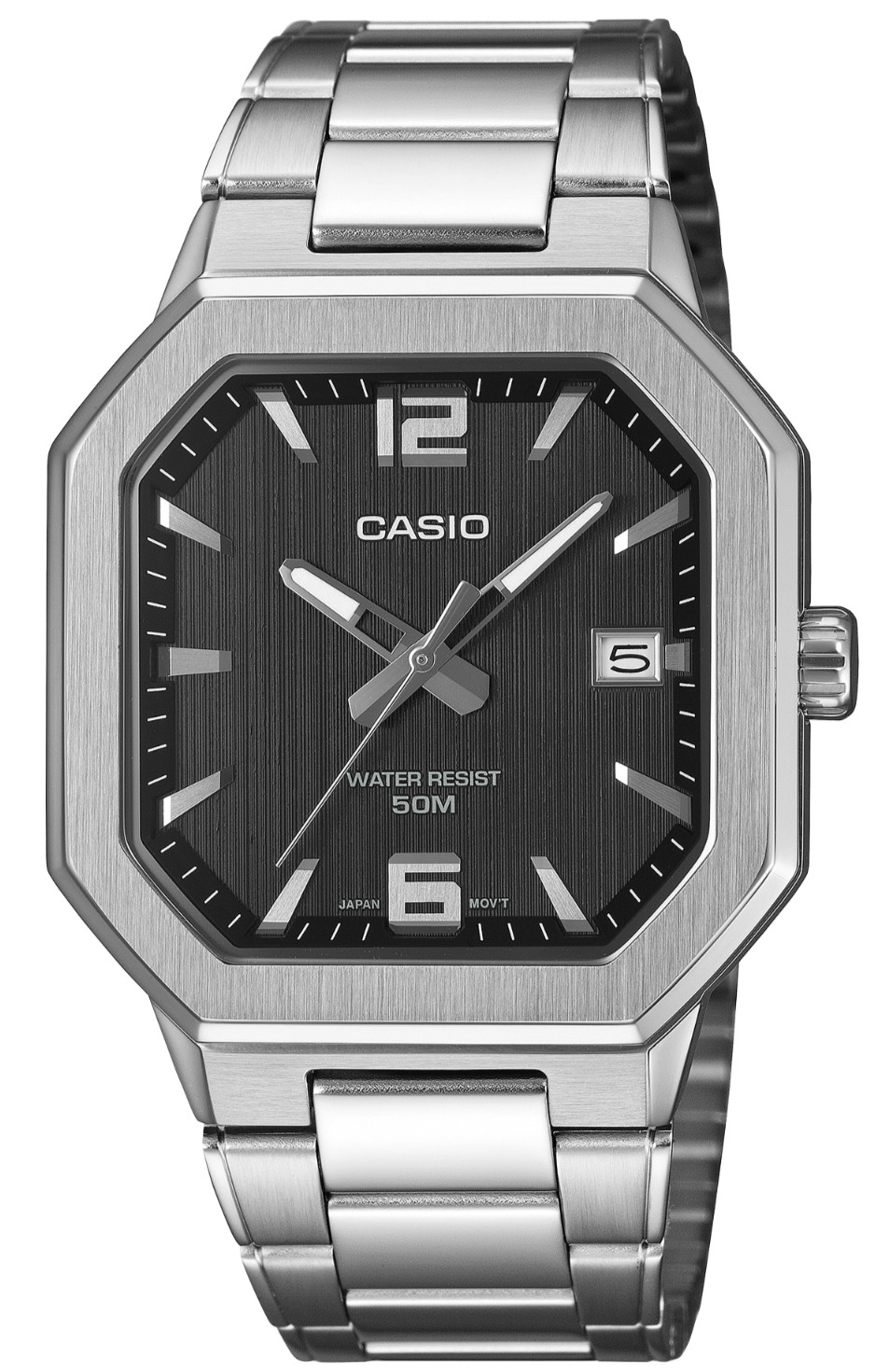 CASIO Mens Stainless Steel Black Dial Date Sport Analog Watch 50M MTP-B195D-1AV
