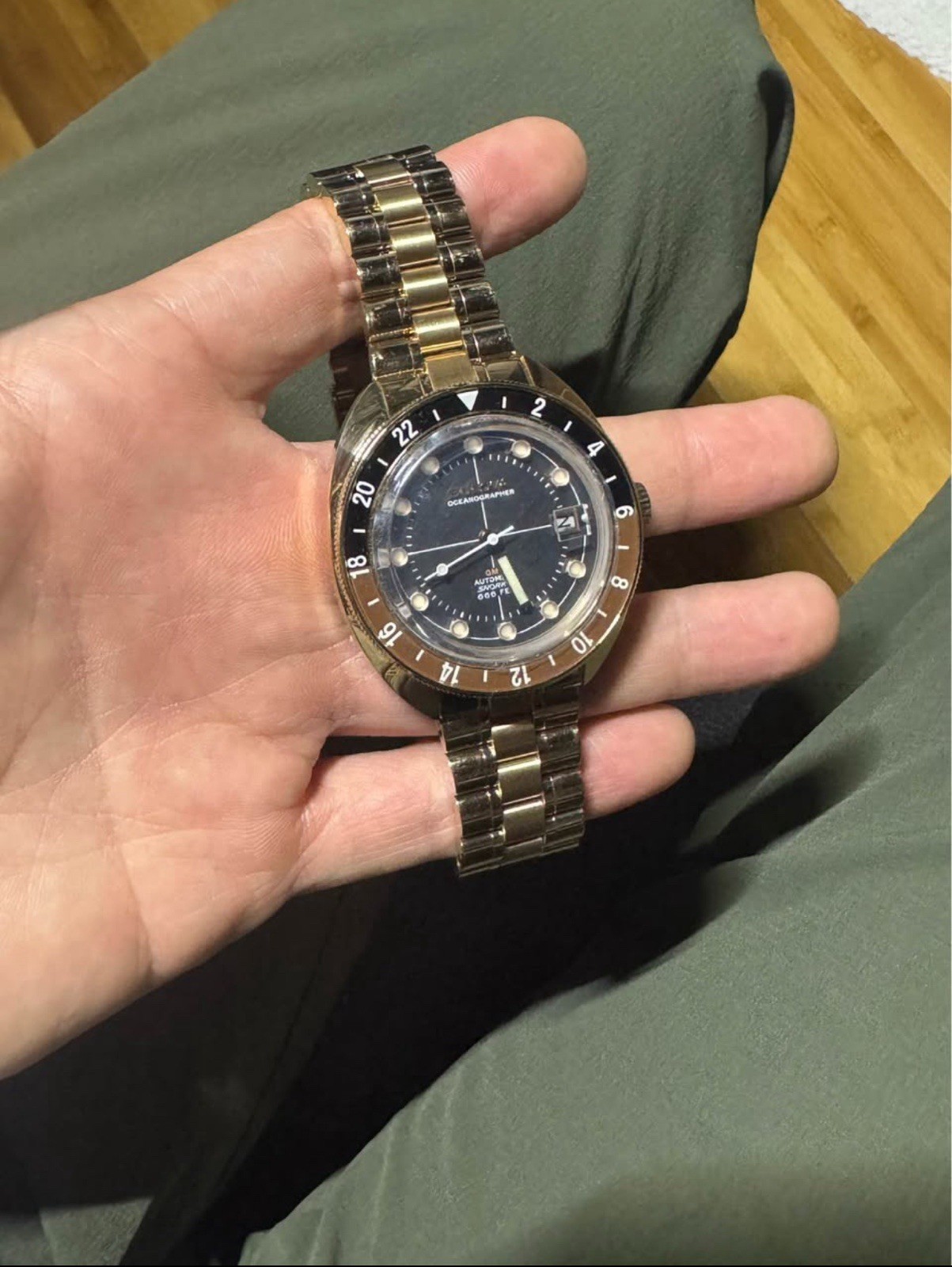 Bulova 97B215 Oceanographer Devil Diver 41mm Rose Gold-Tone Stainless Steel Case