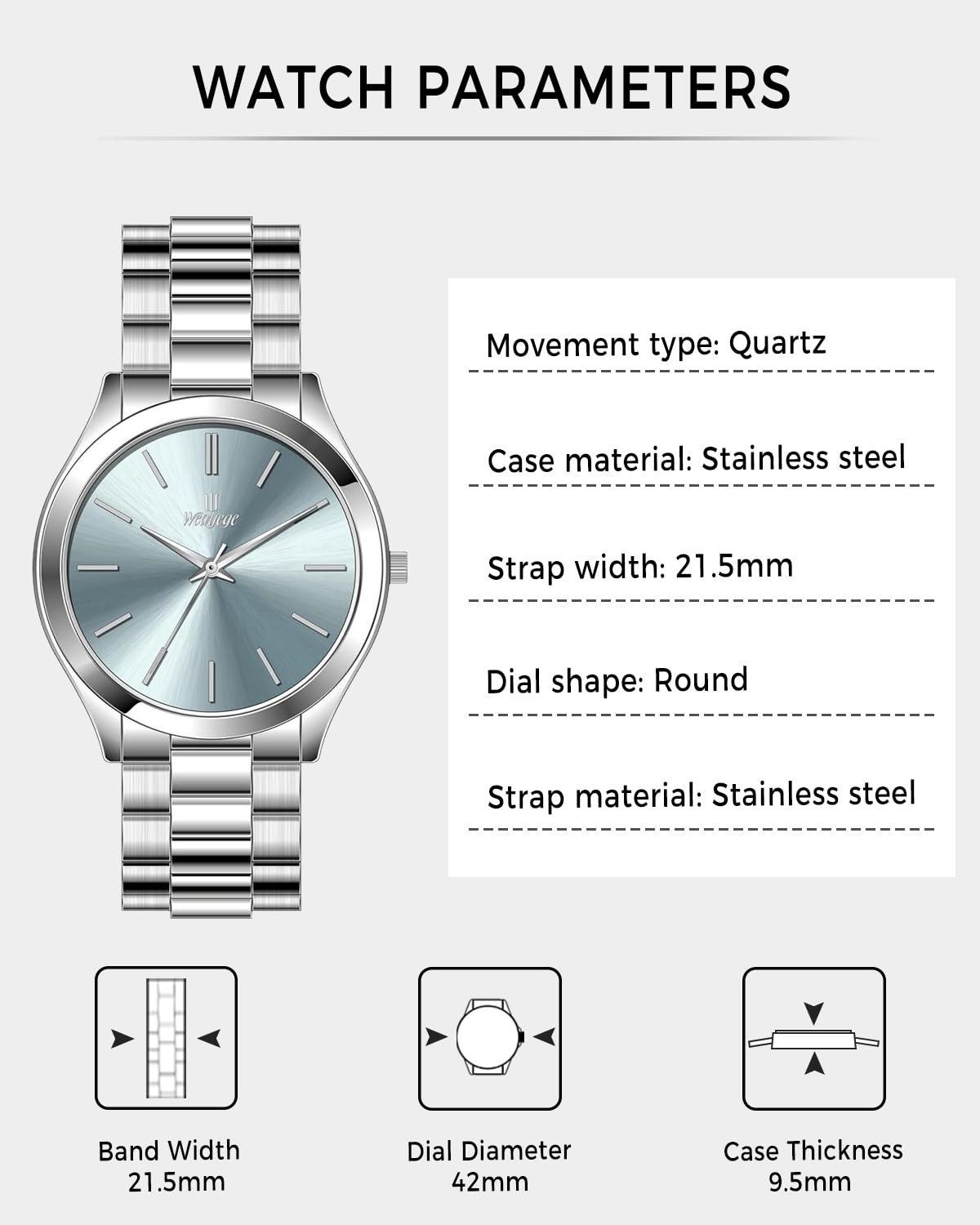 Men’s Wrist Watches,Classical Stainless Steel Mens Watches,Fashion Minimalist…