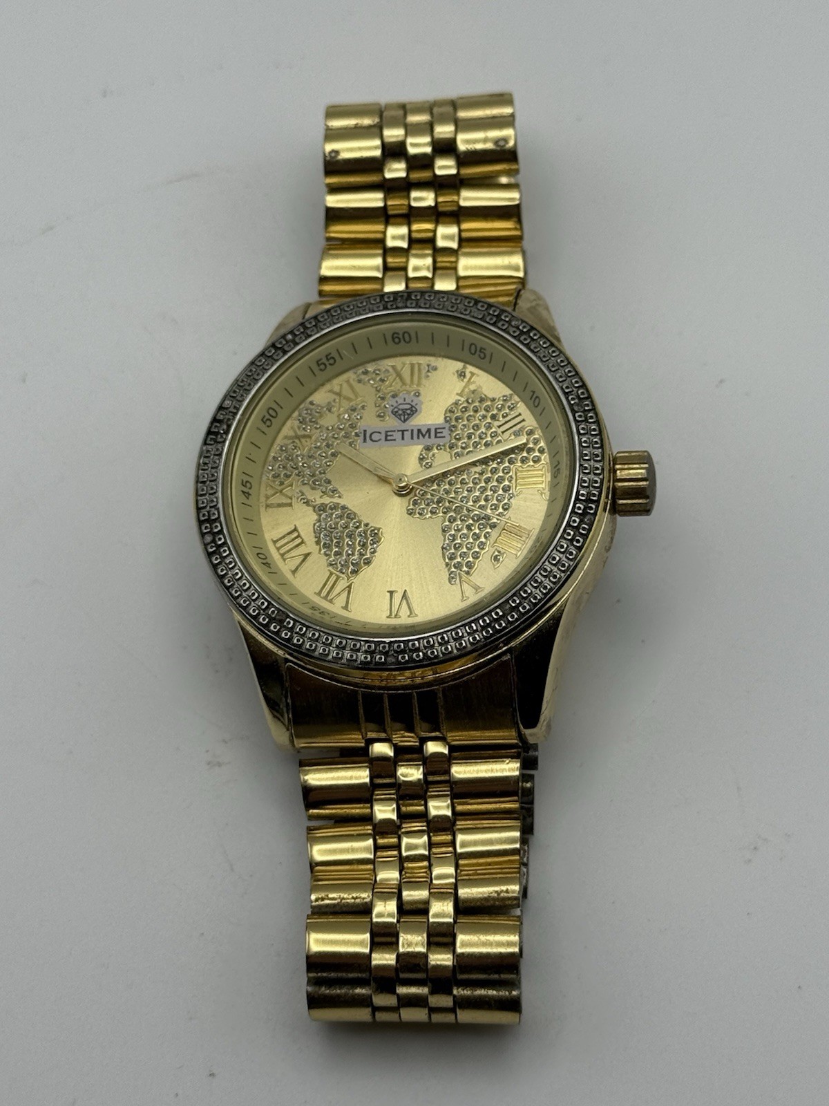 IceTime Continental 40mm Men’s Yellow Gold Steel Watch 0.10ct Diamonds
