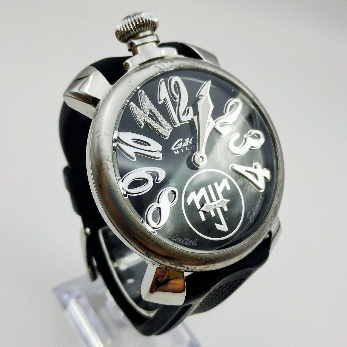 GaGa Milano Manuale 48mm Diamond Black Dial Hand-Wind Limited Men Watch