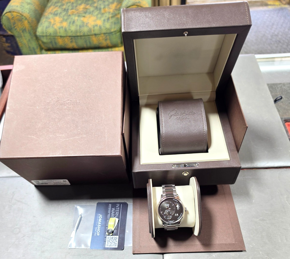 Glashutte PanoMaticLunar Silver Moon Phase Men’s Watch 1-90-02-43-32-62