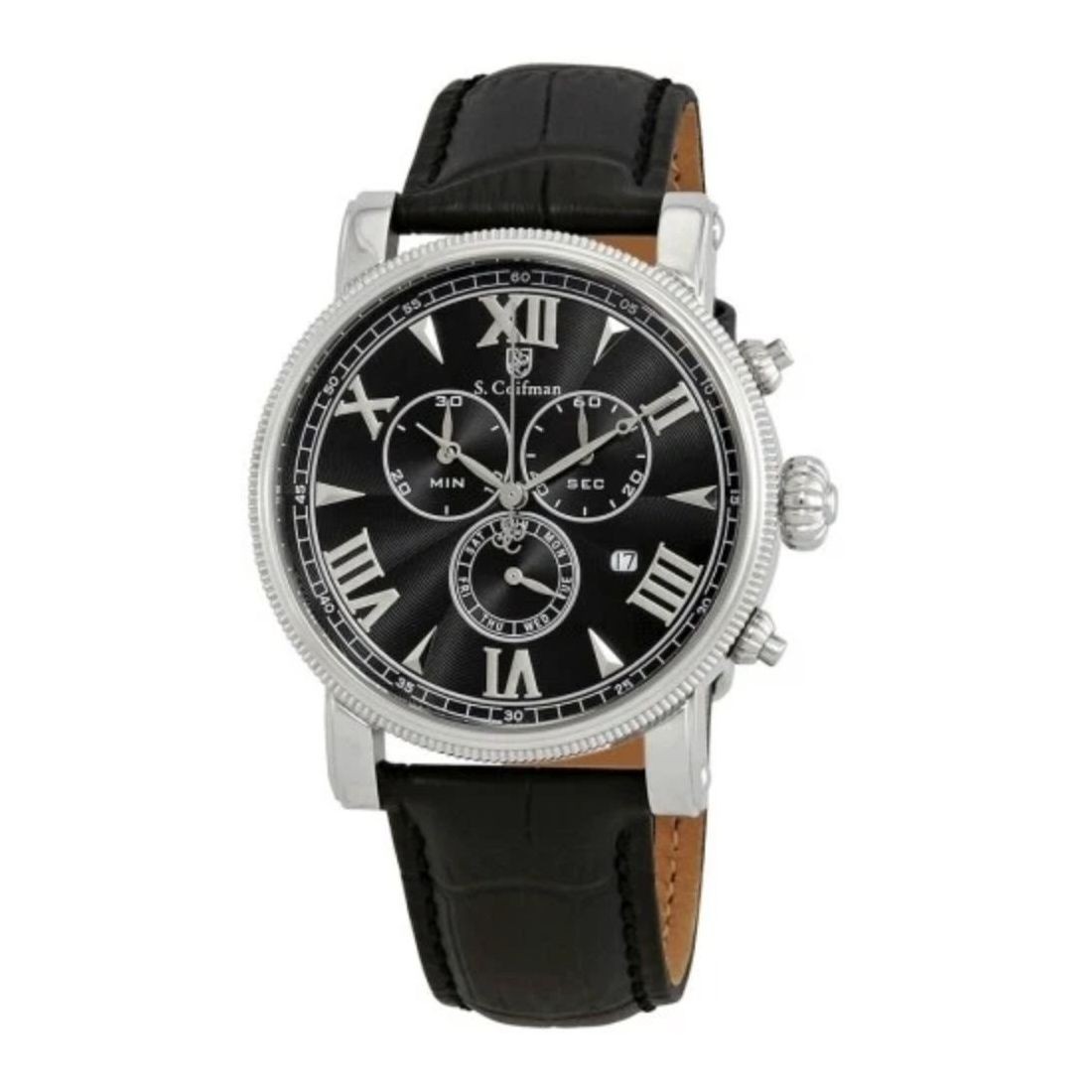 S. Coifman Heritage Men’s Black Dial Quartz Chronograph Watch SC0297