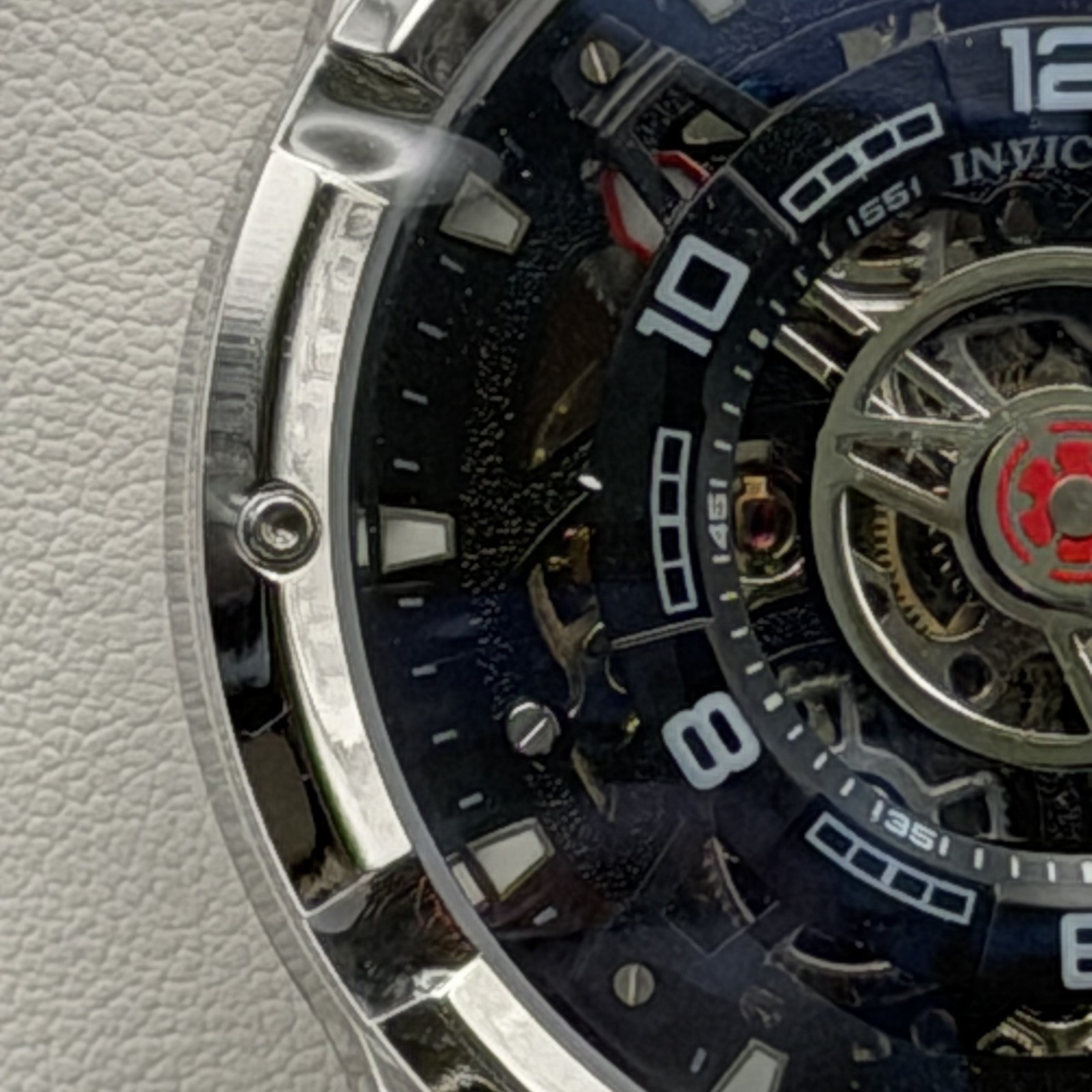 Invicta 70082 Racing Interpoint Men 43.5mm Steel Automatic Skeleton Watch New