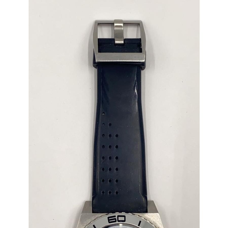 LOCMAN Rubber Watch Silver Black SS 211 Authentic Men H:1.77” W:1.97” 3777