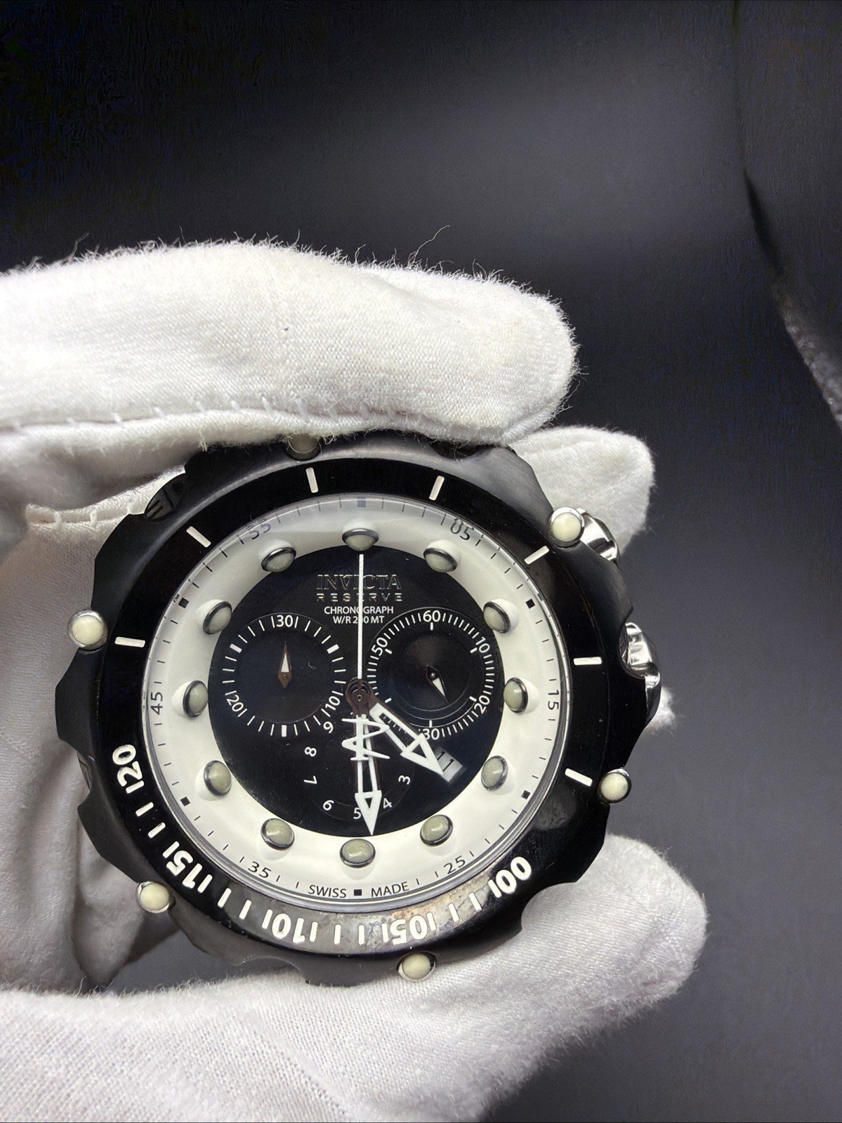 Invicta Men’s RESERVE VENOM II Swiss Chronograph Watch 11708 52mm Black 200M