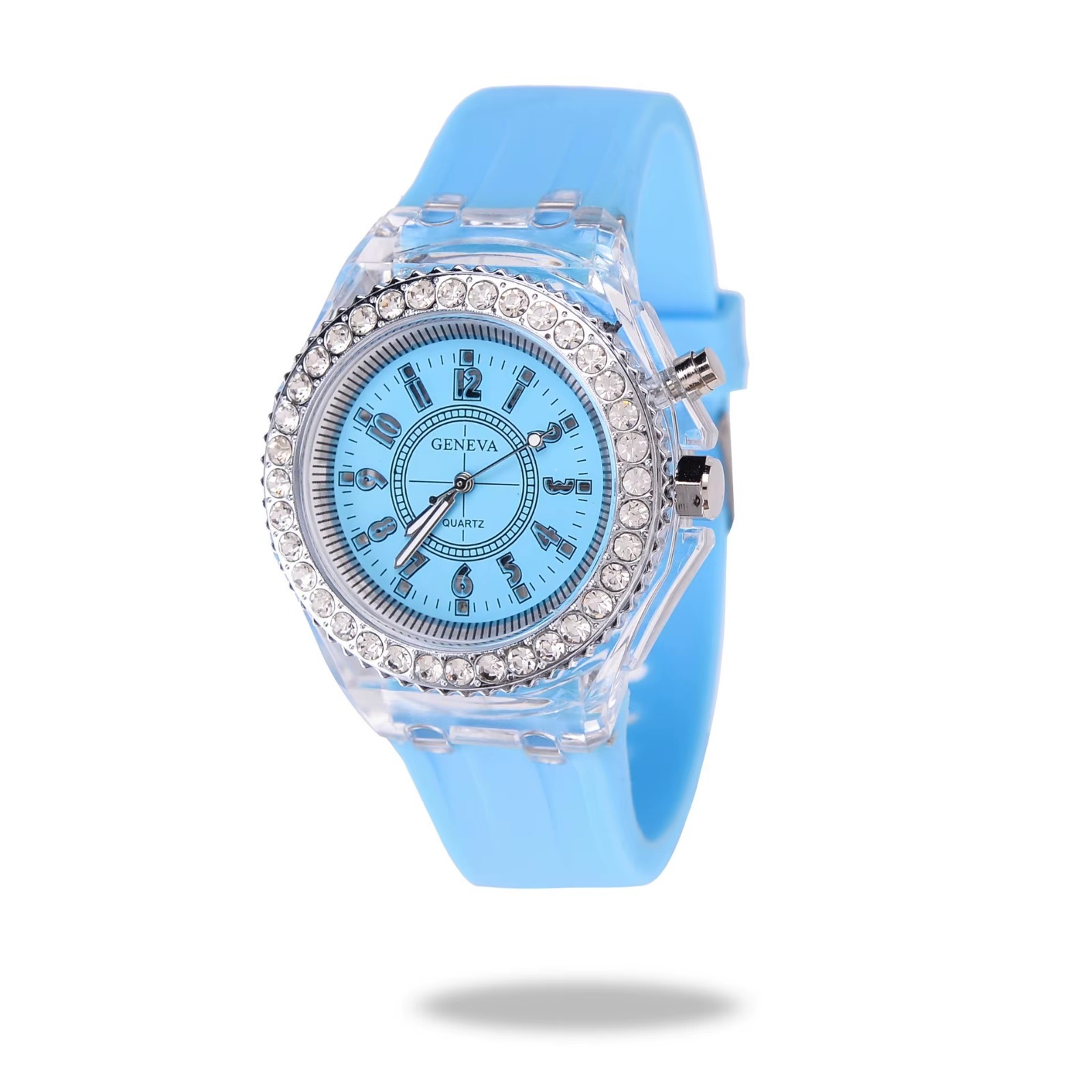 Light Flash Luminous Watches Women Men Boys Girls Silicone Wrist Watch