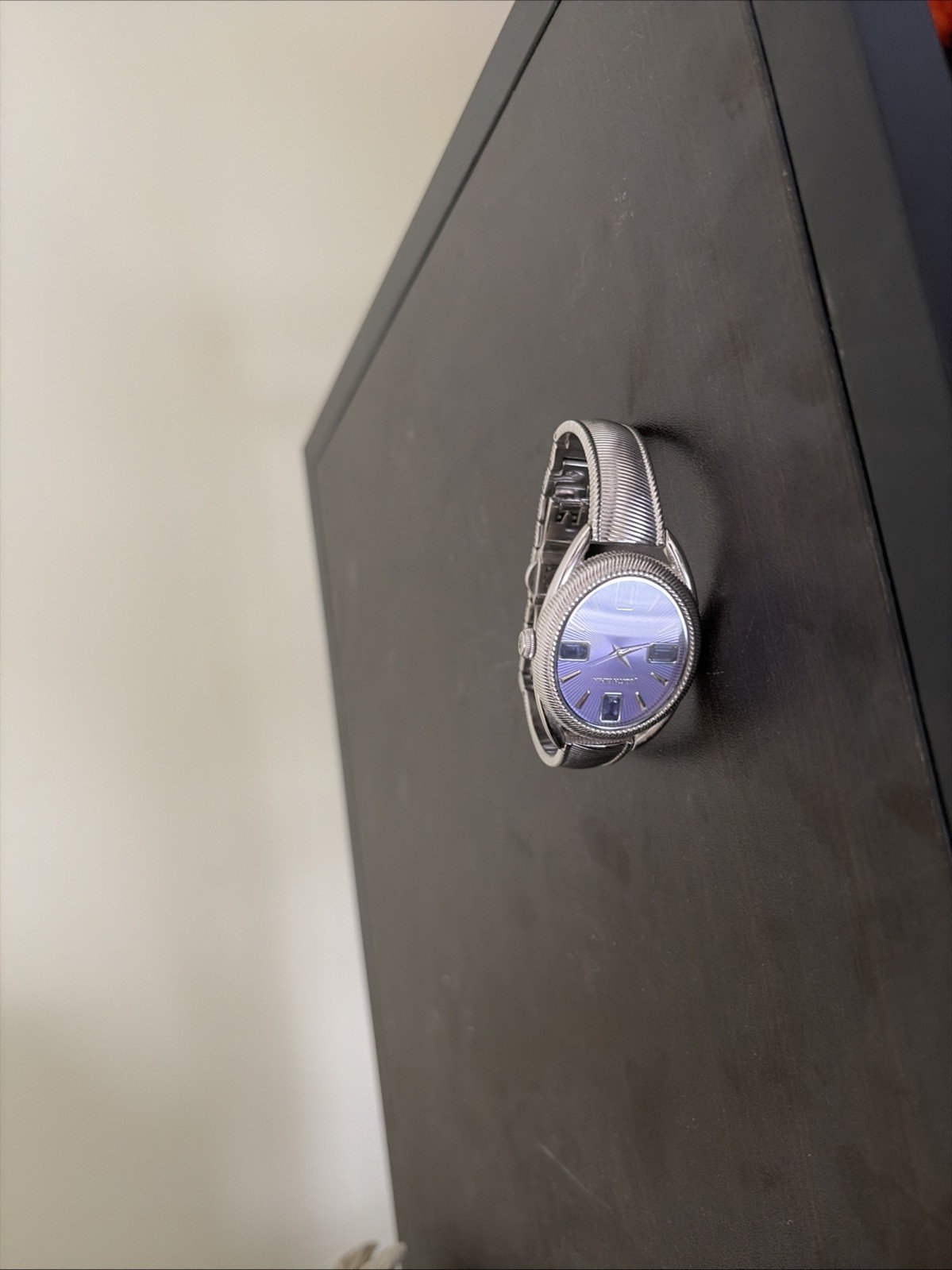 Judith Ripka Amethyst Silver-tone Adjustable Bracelet Watch NIB