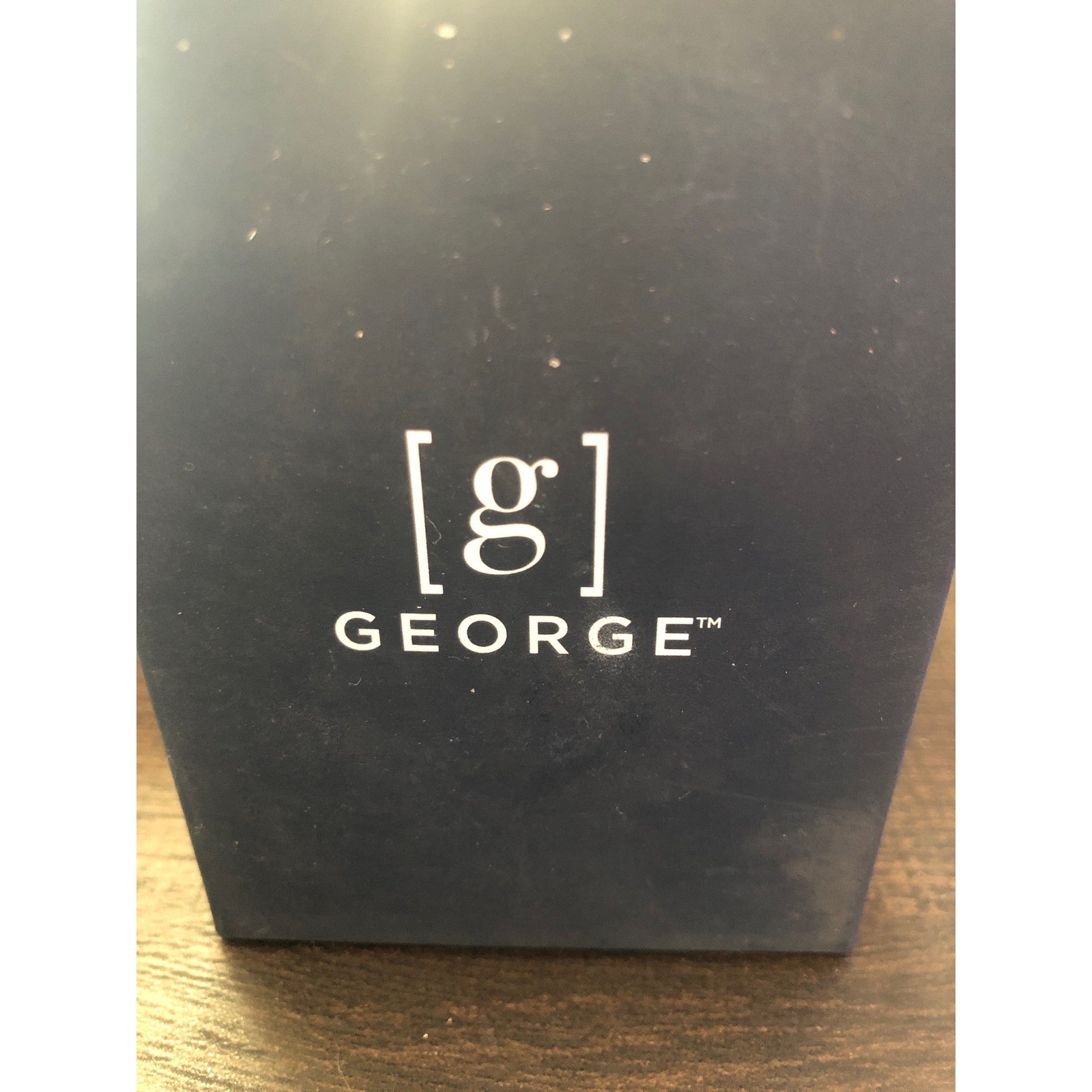 George Men’s Black Chronograph Watch Blue Dial Long Life Battery