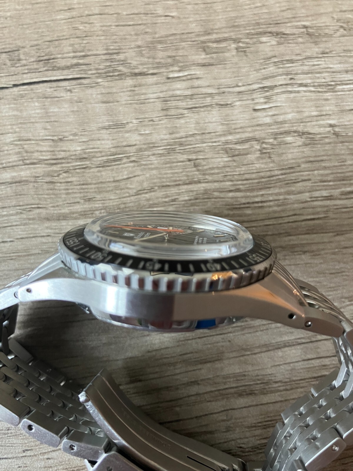 Nivada Grenchen White Orange Boy Manual Chronograph Beads of Rice 86012WM04LC