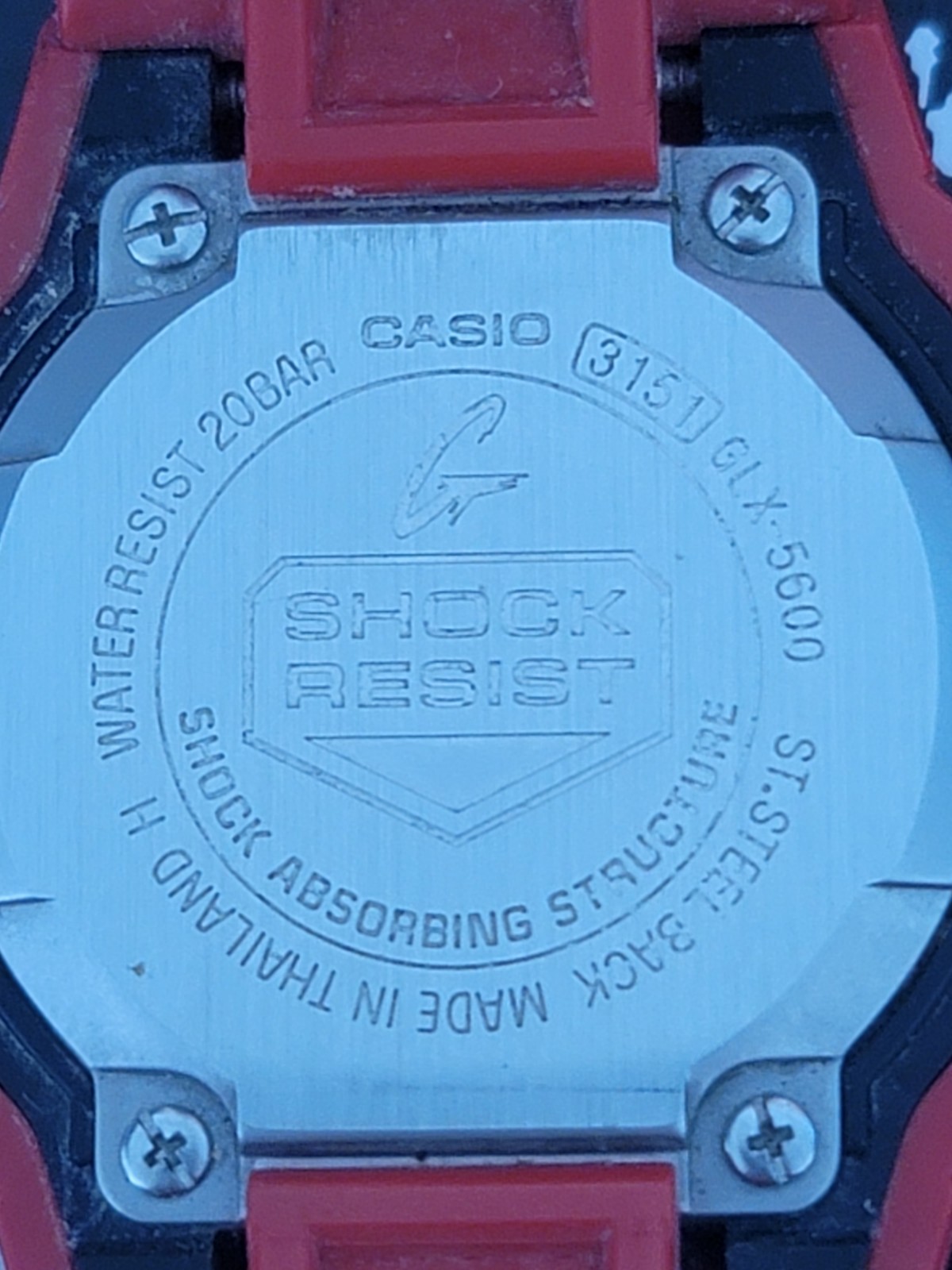 Rare! Casio G-SHOCK G-Lide 3151 Men’s Red & Black GLX-5600 Digital Sport Watch