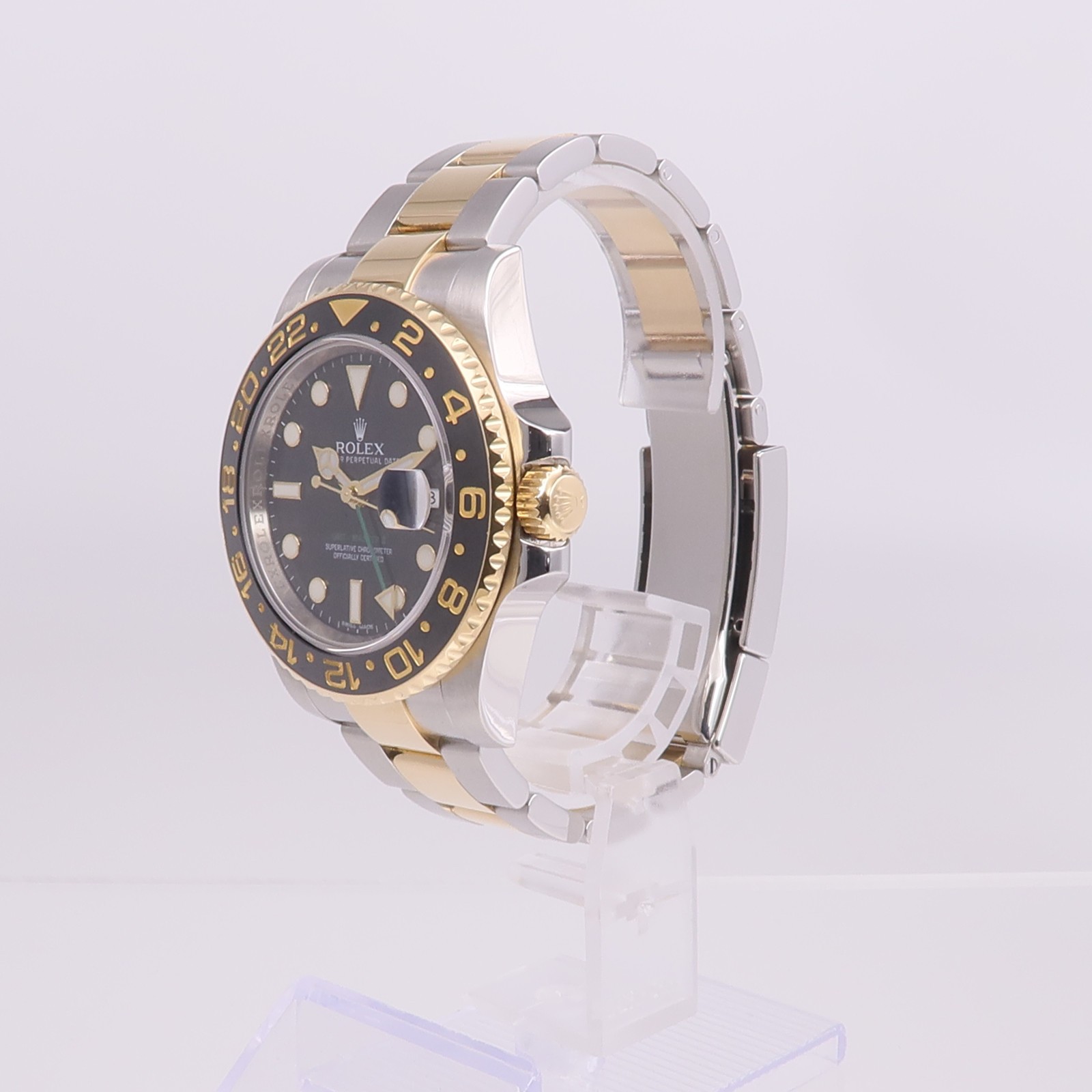 ROLEX GMT Master II Automatic Watch 116713LN 18K Yellow Gold/Stainless Steel