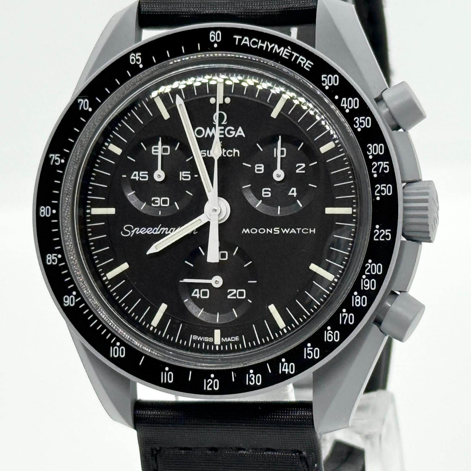 OMEGA x Swatch Speedmaster Mission to Moon SO33M100 Black Quartz Men