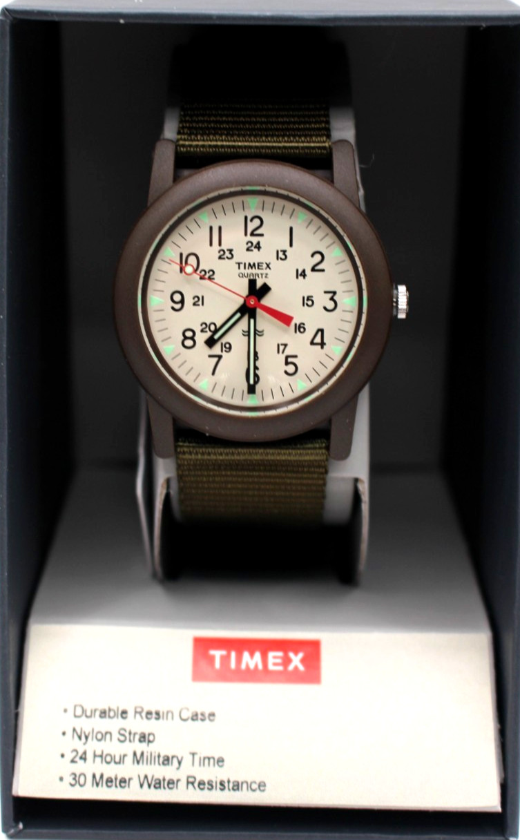 Timex TW2P59800 Camper 34mm Quartz Watch Olive Japan Limited Edition Model NIB
