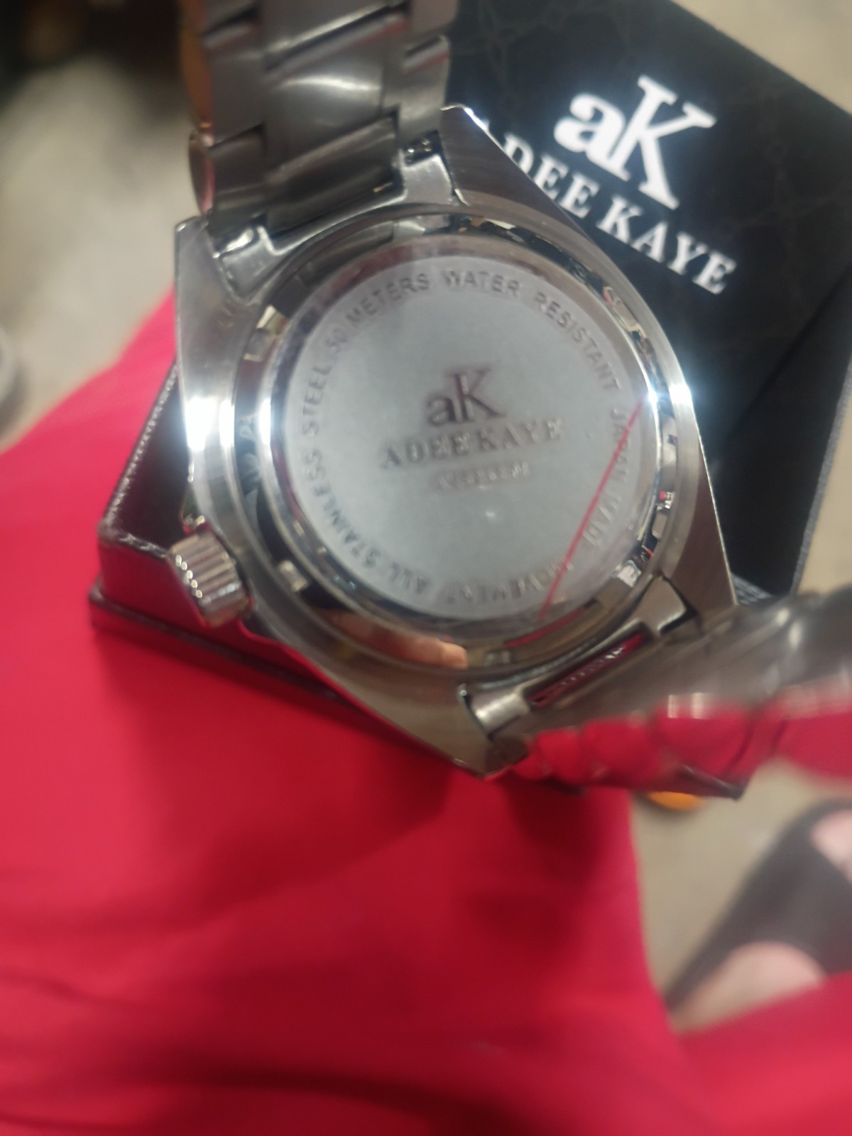 Adee Kaye AK6268-M Men’s Watch | Green Dial & Bezel | Stainless Steel