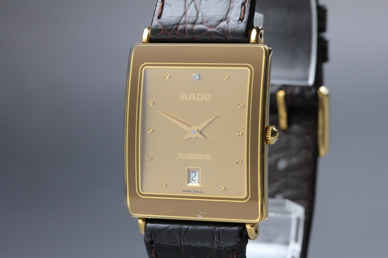 [Near MINT] RADO Florence 160.3605.2 Square Quartz Men’s From Japan #3442
