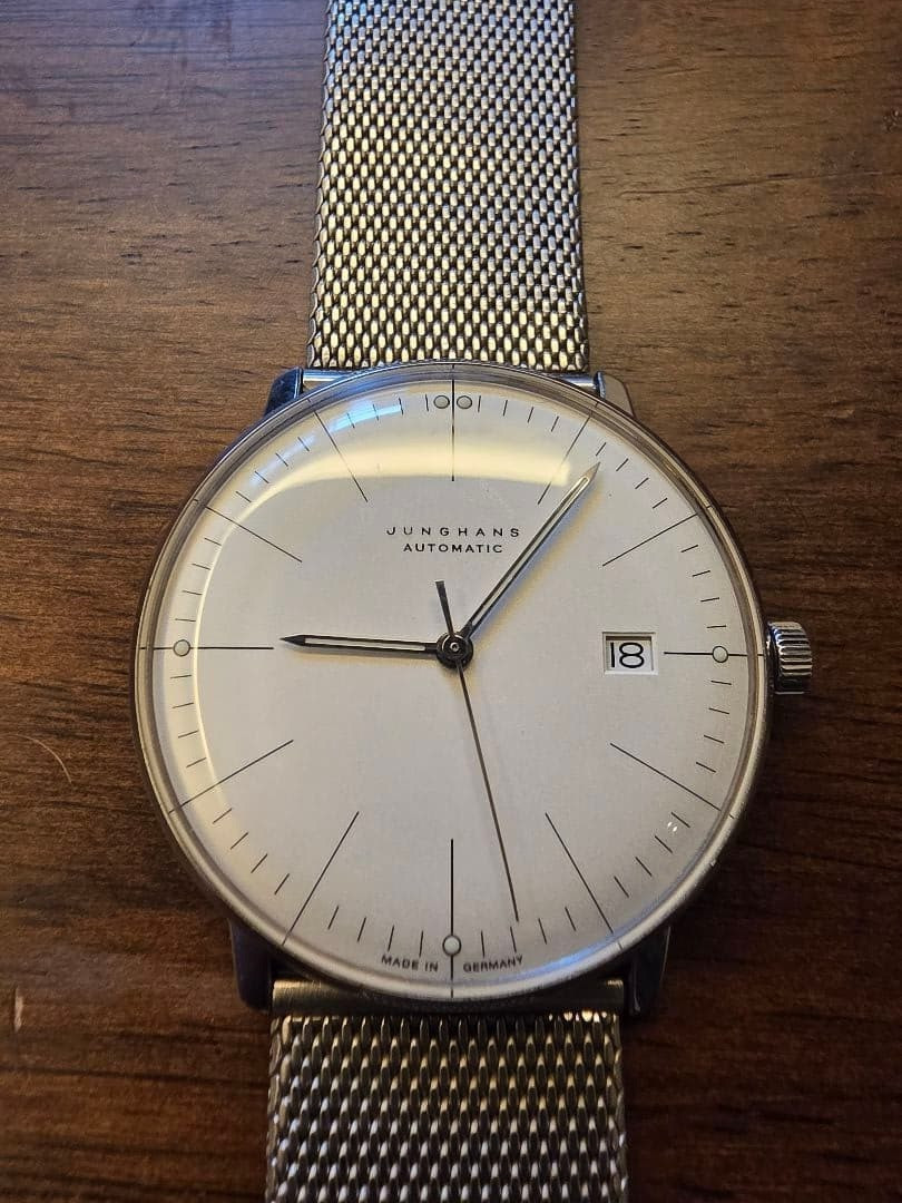 JUNGHANS Max Bill Hand-Wind 027/3004.46 34mm Manual Mesh Bracelet Germany