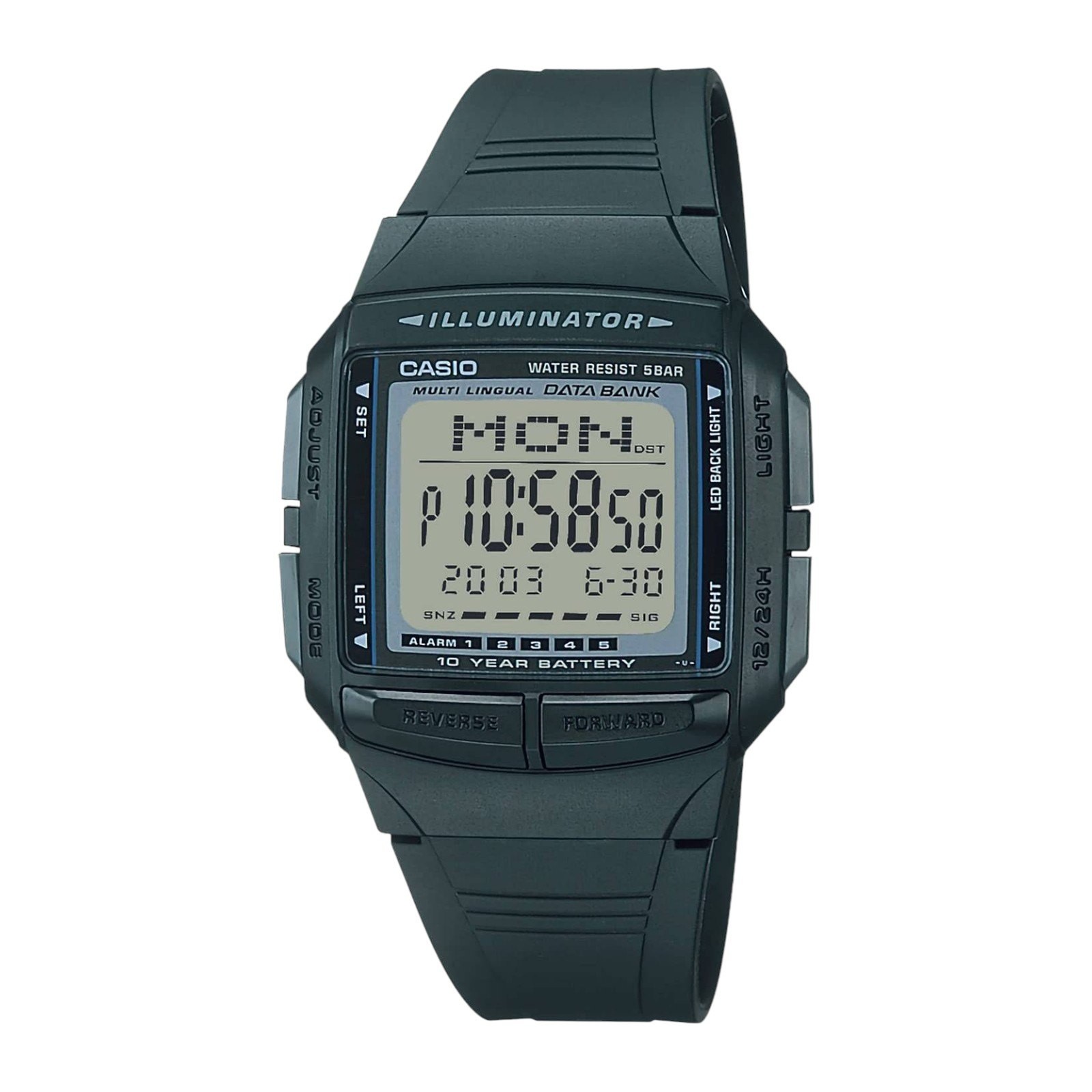Casio Collection DB-36-1AJH Men’s Digital Watch Black 5ATM LED Stopwatch New