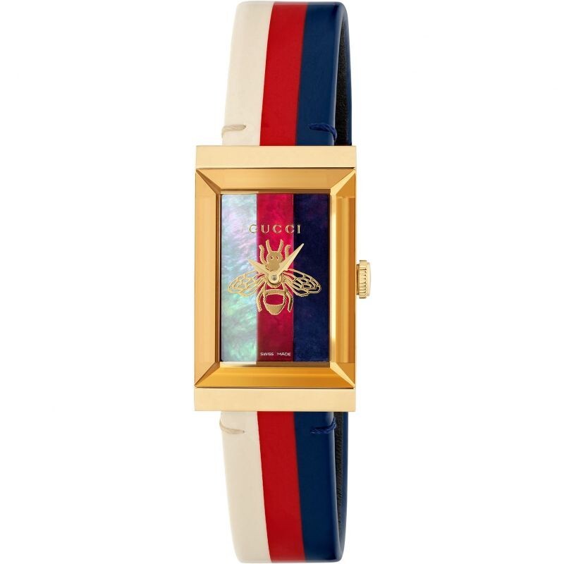 Gucci G-Frame YA147409 Mother of Pear Dial Stainless Steel Case Women’s Watch