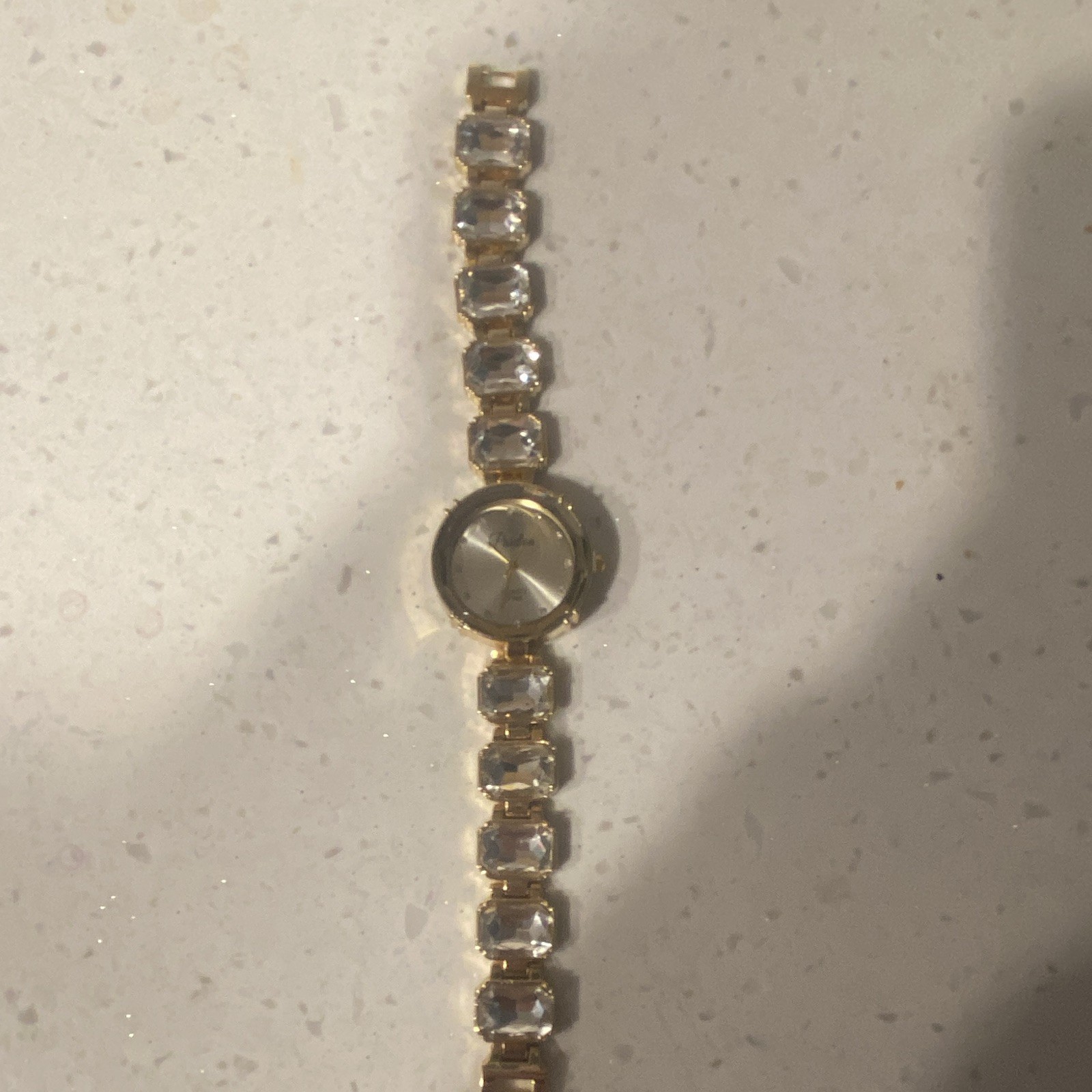 Women’s Quartz Gold-Plated Watch With Crystal Stones