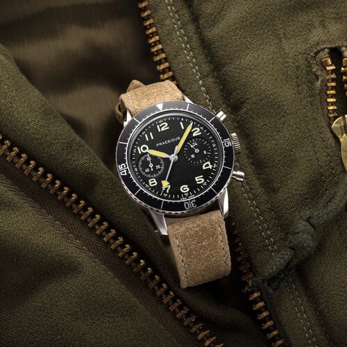 Praesidus Type Mechanical Chronograph Quartz Steel Sand Pilot Men’s Watch