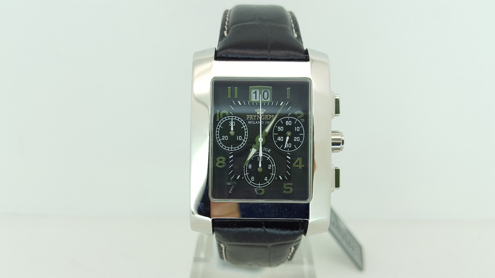 Pryngeps CR941/P Chrono Black Elegant Grand Date Deployant Watch