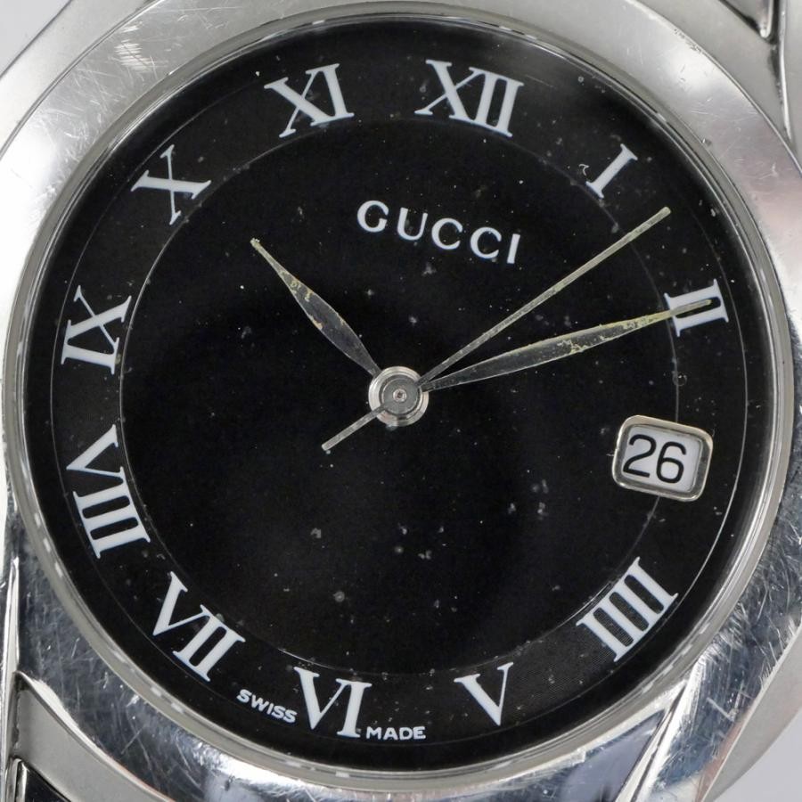 Gucci 5500M Quartz Watch Dial Stainless Steel Date