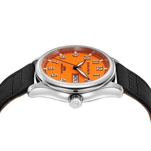 Romanson Actios Cityboy 39.5 Orange Dial Watch RWALFM3BF015WHYE0