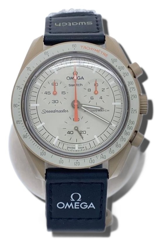 OMEGA Watch Beige Black S033C100 Authentic Men H:1.57” W:1.69” 9306