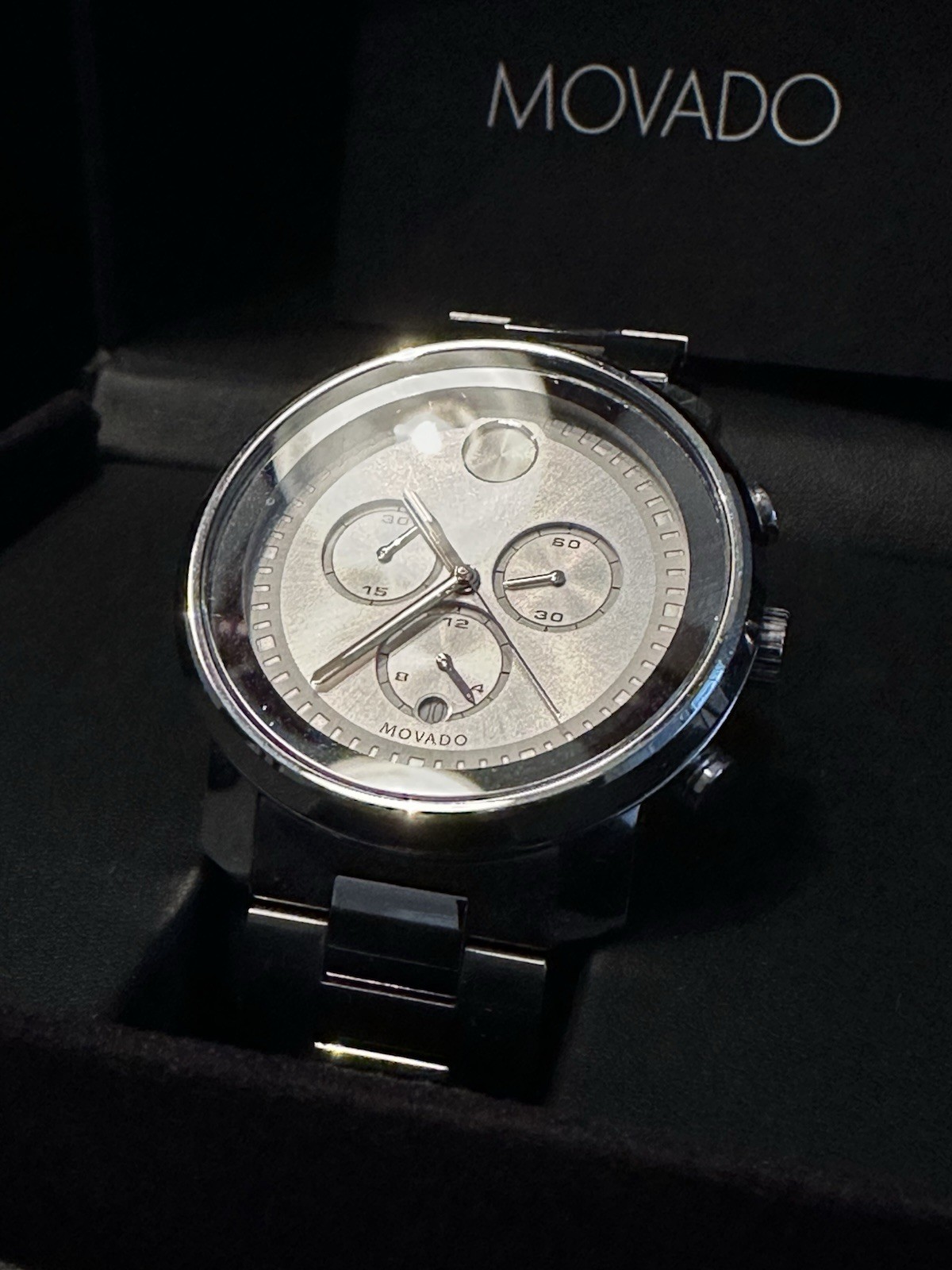 Movado Watches – Lot Of 4 Mens Movado Esperanza, Luno, Movado Bold
