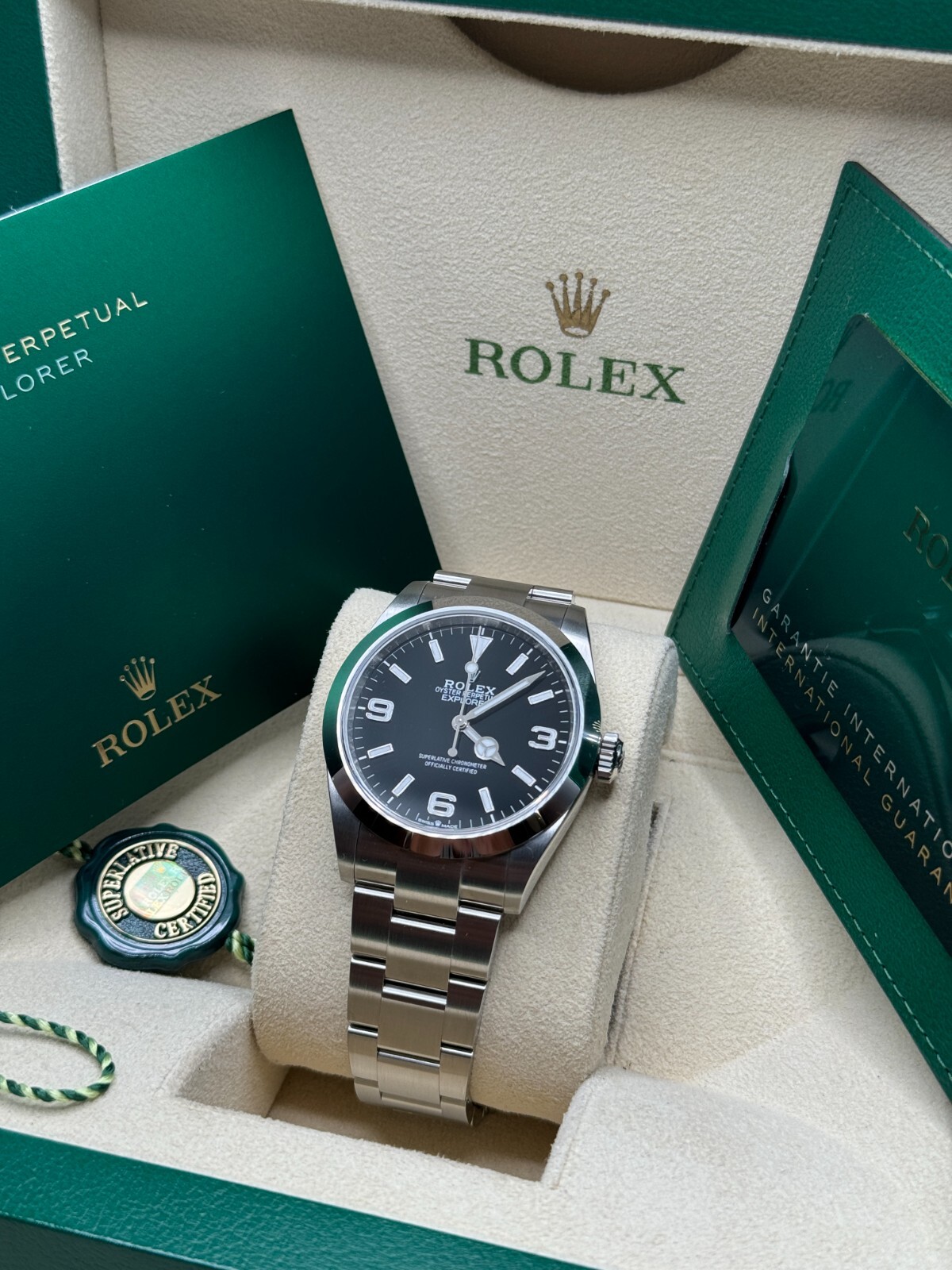 Rolex Explorer NEW 2024 Stainless Steel Smooth Bezel Oyster Bracelet