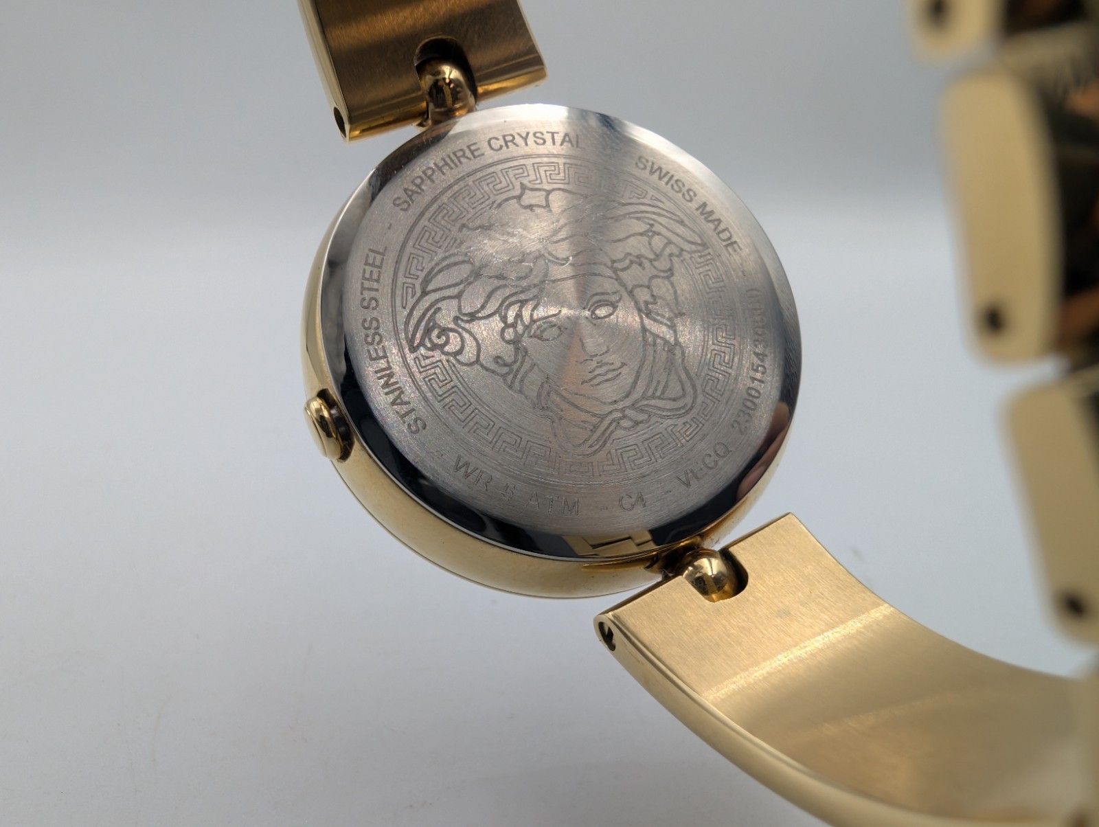 Versace VECQ Gold Tone 3D Medusa Dial Women’s Watch – Needs Battery