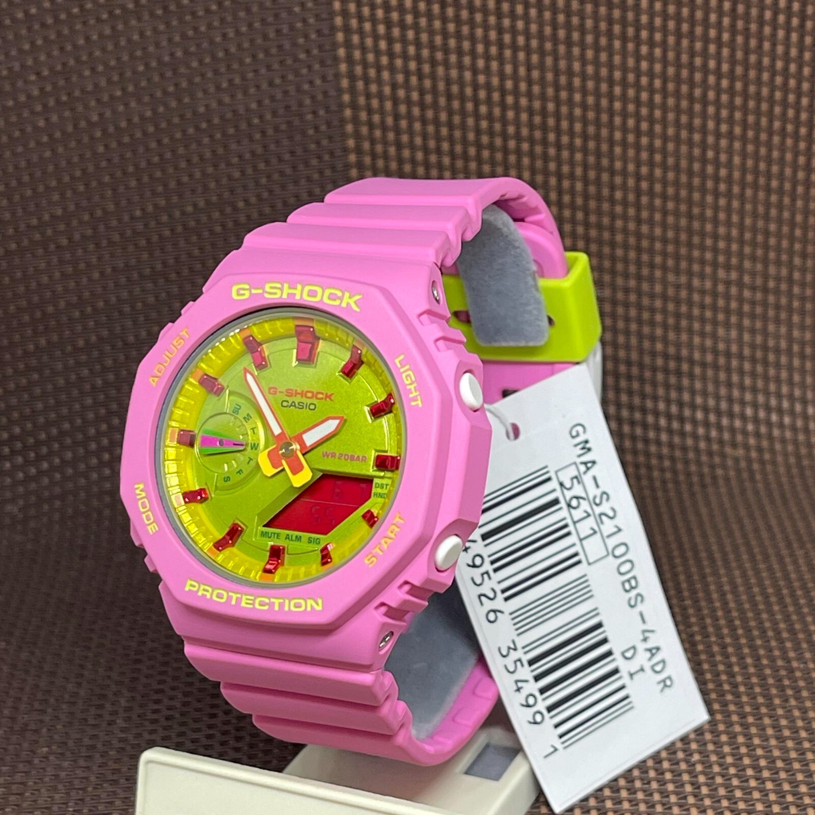 Casio G-Shock GMA-S2100BS-4A Vibrant Pink Color Octagon Ladies Fashion Watch
