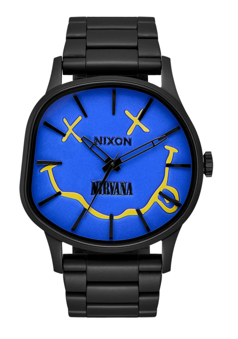 Nixon Nirvana Sentry Wobble Blue Dial Matte Black Unisex Quartz Watch A1417-5367