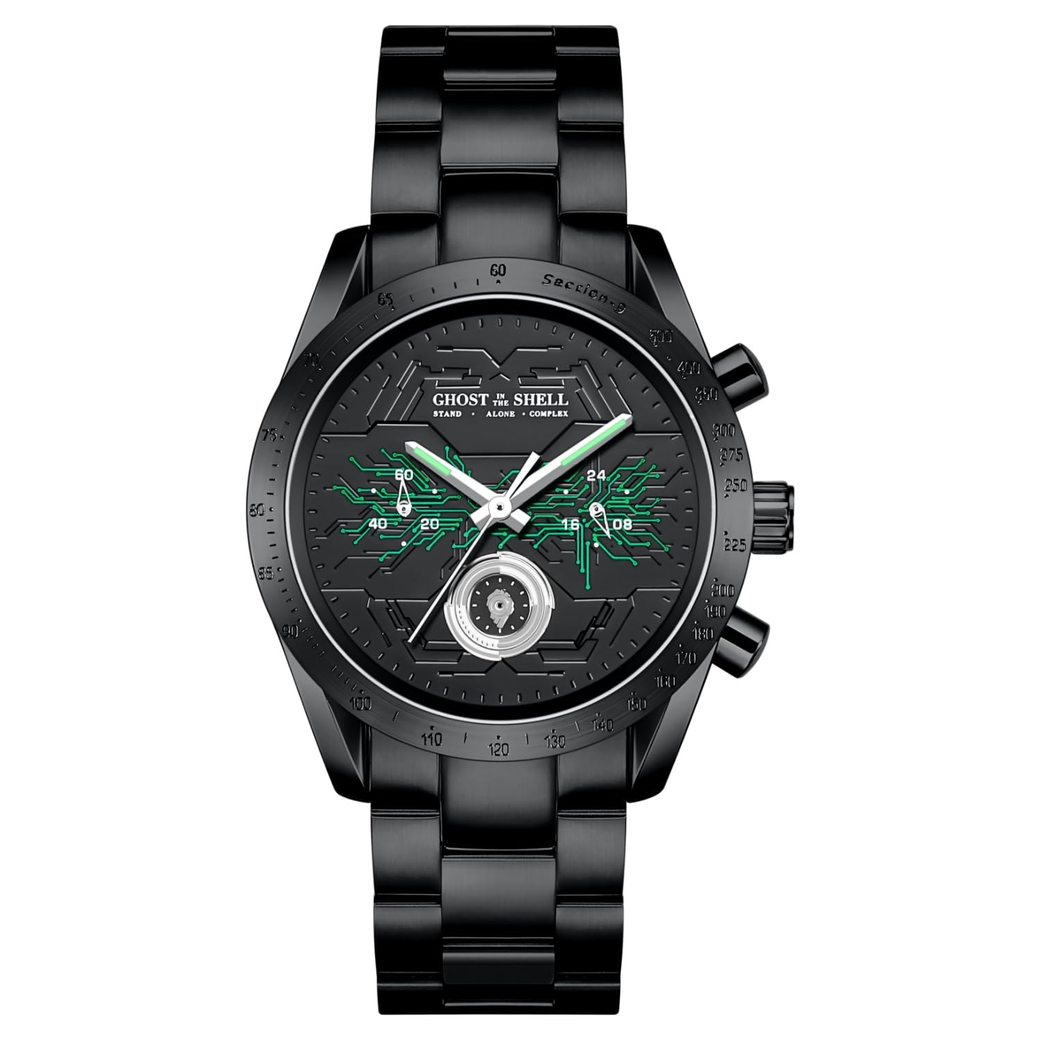 Ghost in the Shell S.A.C. Chronograph Wristwatch Kusanagi Motoko Model Japan New