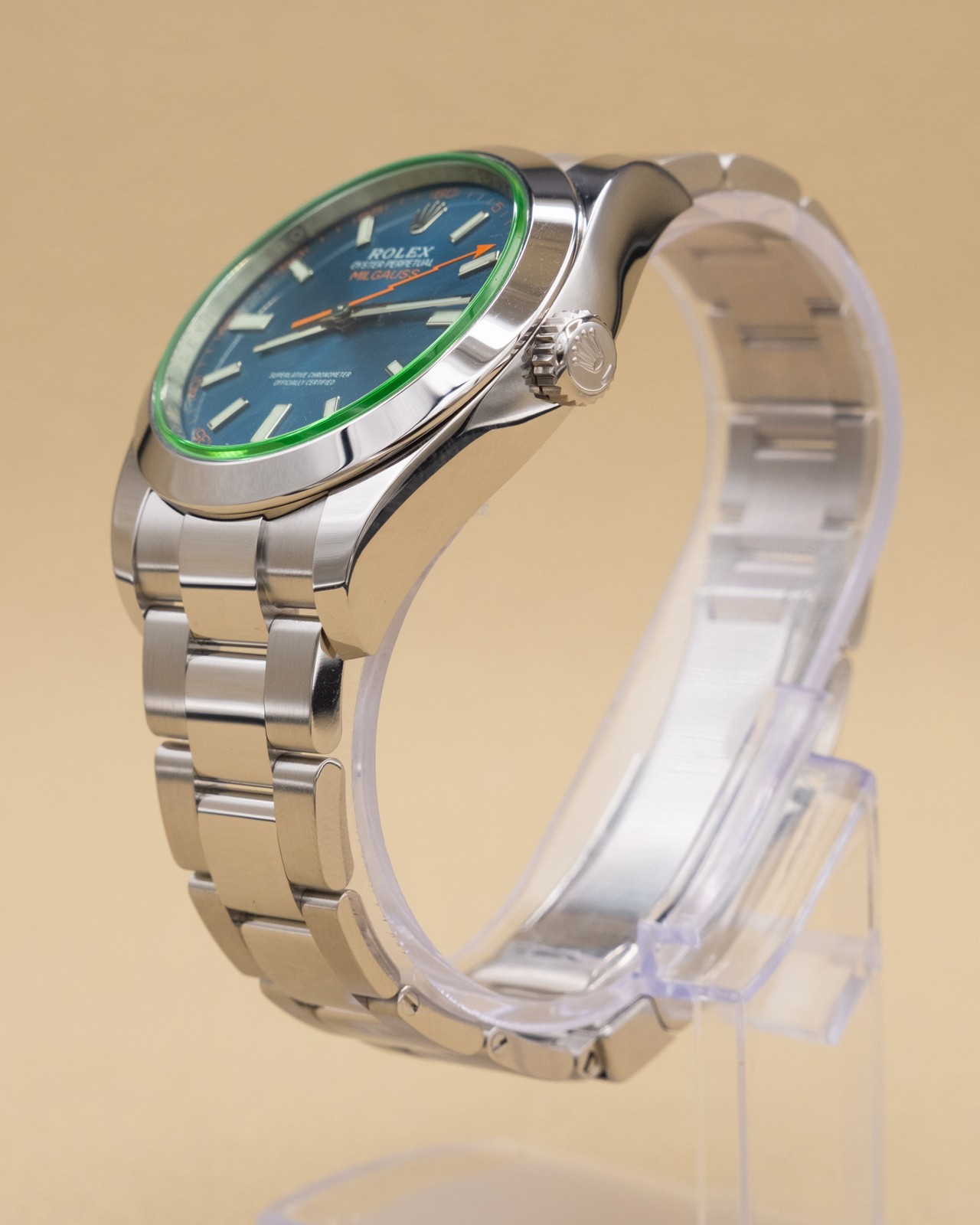 Rolex Milgauss 116400GV Blue Dial 40mm Steel Oyster Box & Card