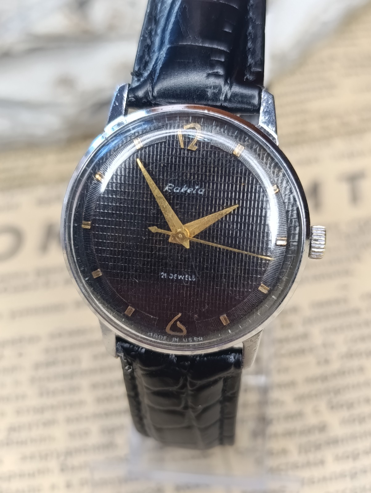 Rare collectiable Soviet Vintage watch Raketa Black dial 2609A.I 21J USSR 1960s