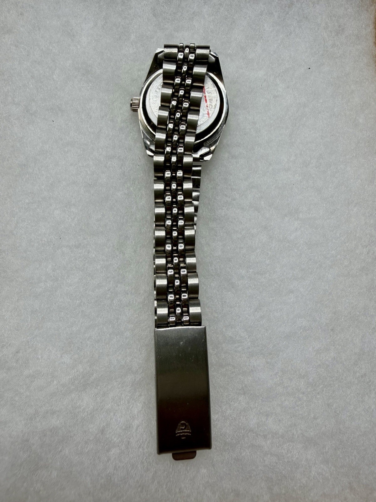 Croton Manhattan Quartz Wristwatch Blue Dial Stainless Steel Bracelet Fluted