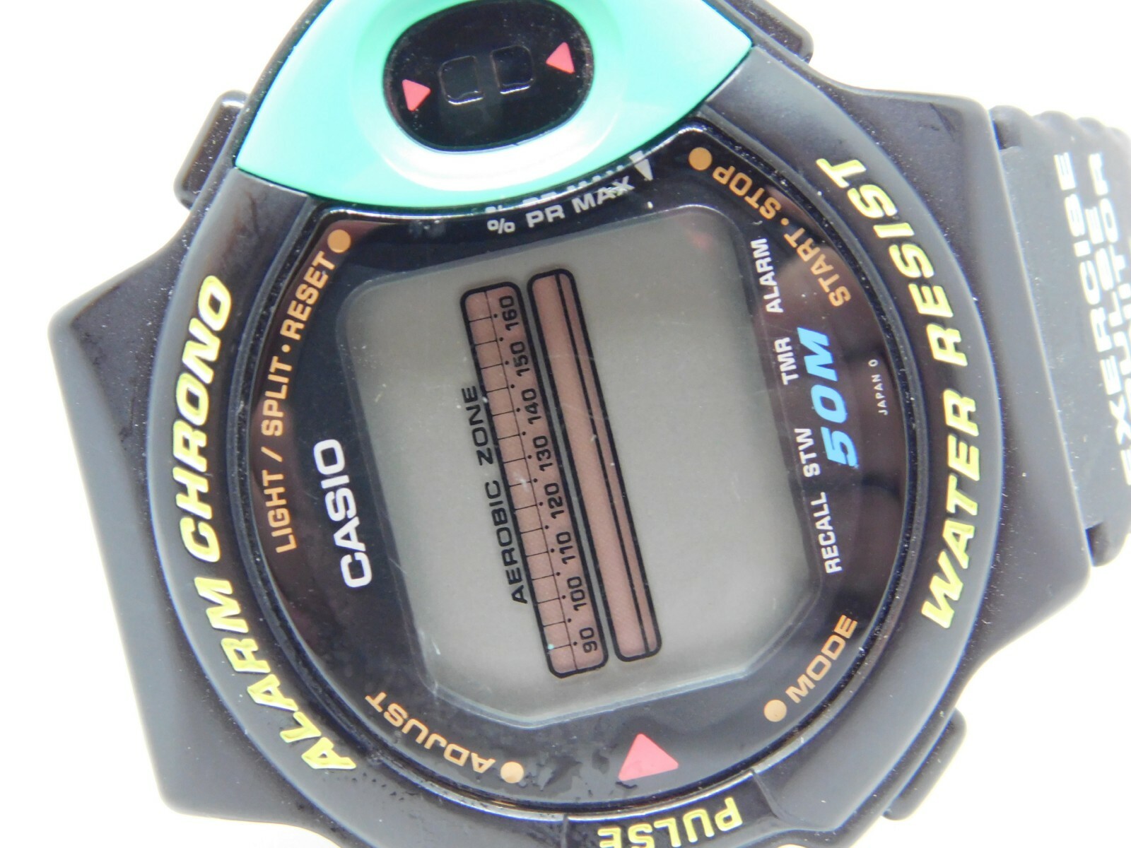 Rare CASIO 1009 JP-200W Exercise Pulse Monitor Quartz Digital Unisex Sport Watch