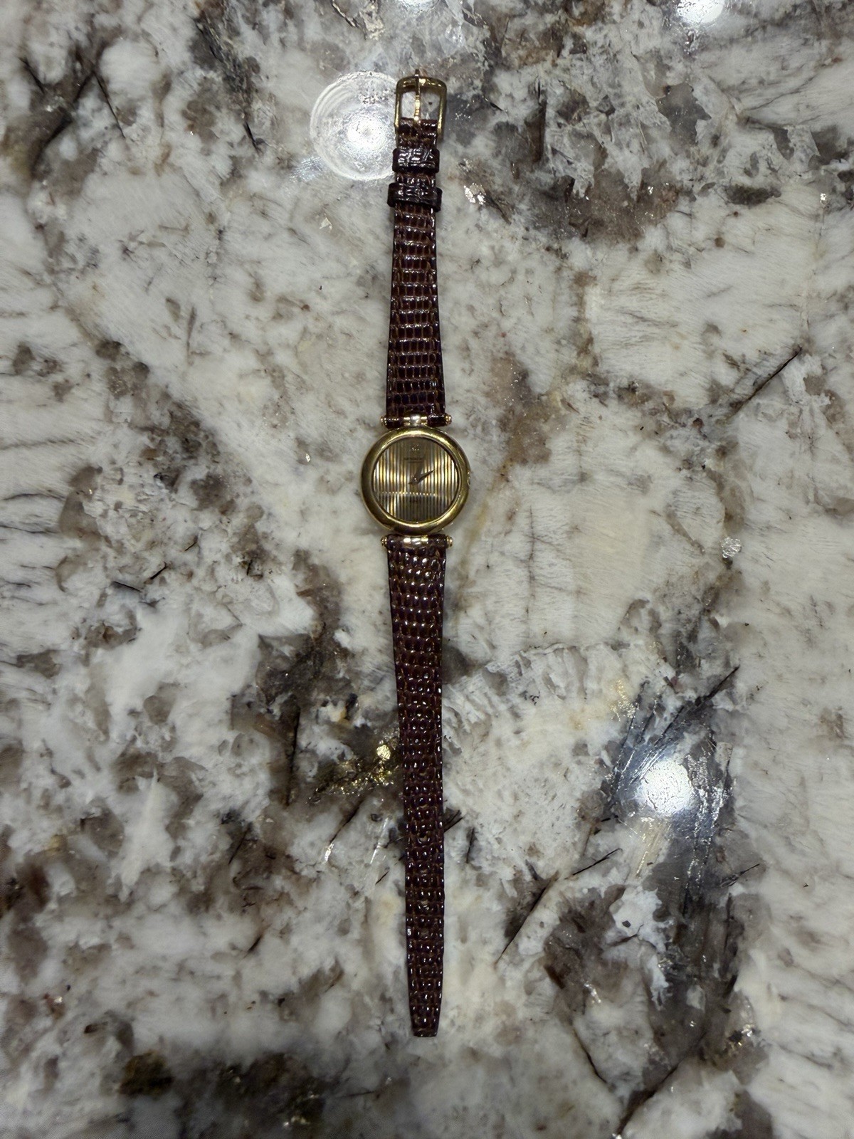 Raymond Weil Genève Women’s 2 Watch Lot Quartz Gold Plated Brown Leather